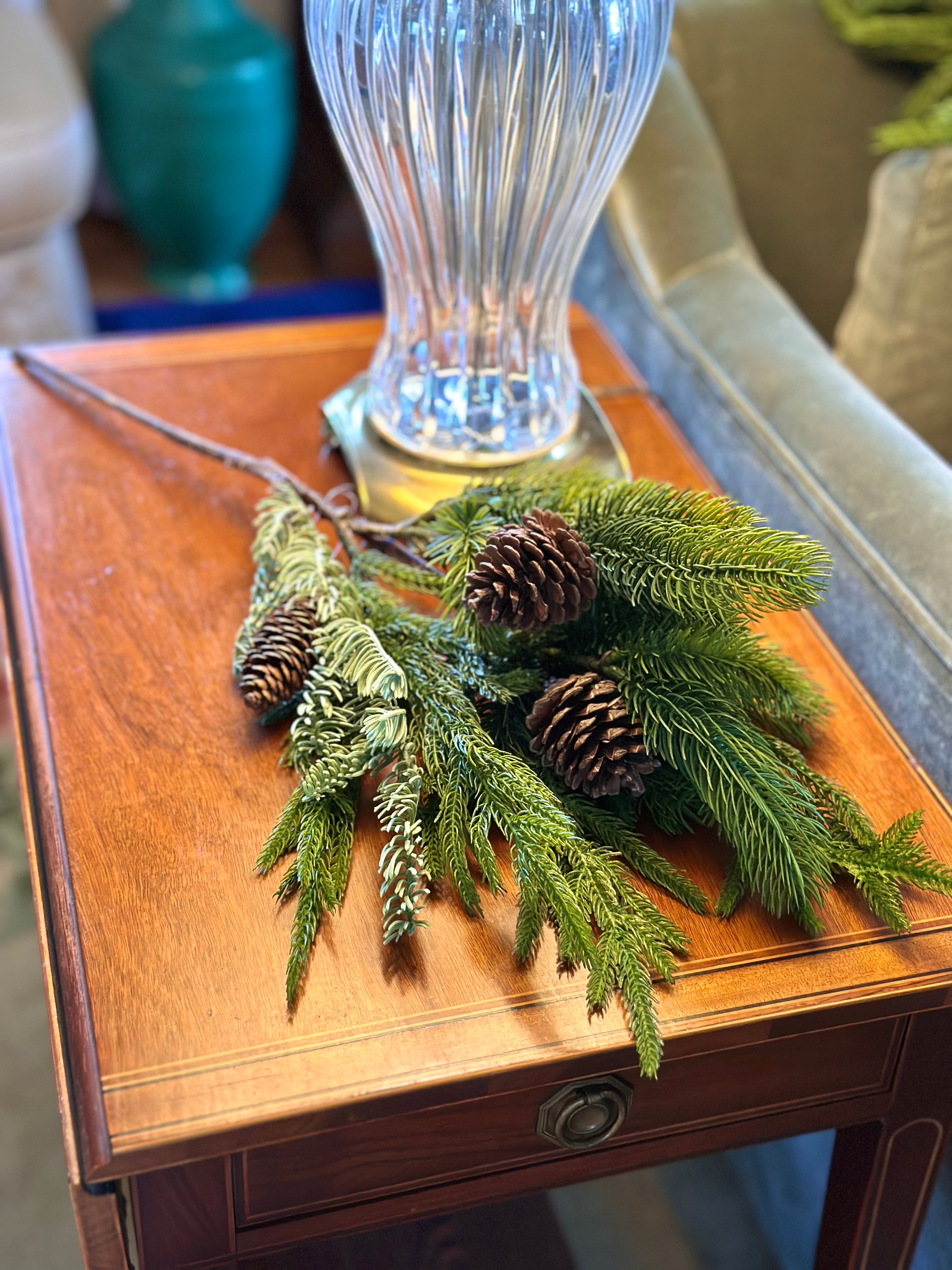 *ONLINE EXCLUSIVE!* 24" REAL TOUCH NORFOLK/SPRUCE/JUNIPER SPRAY