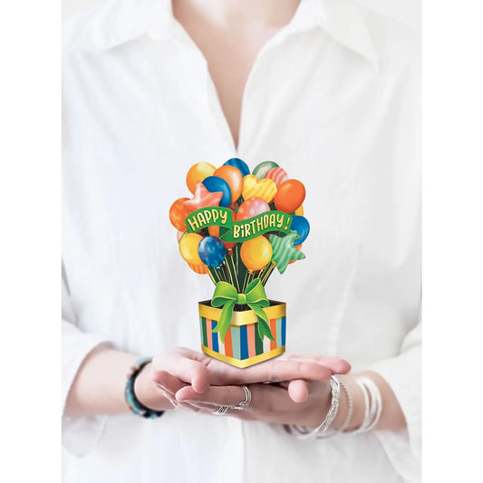 FreshCut Paper Pop-up Mini Greeting Card Birthday Balloons