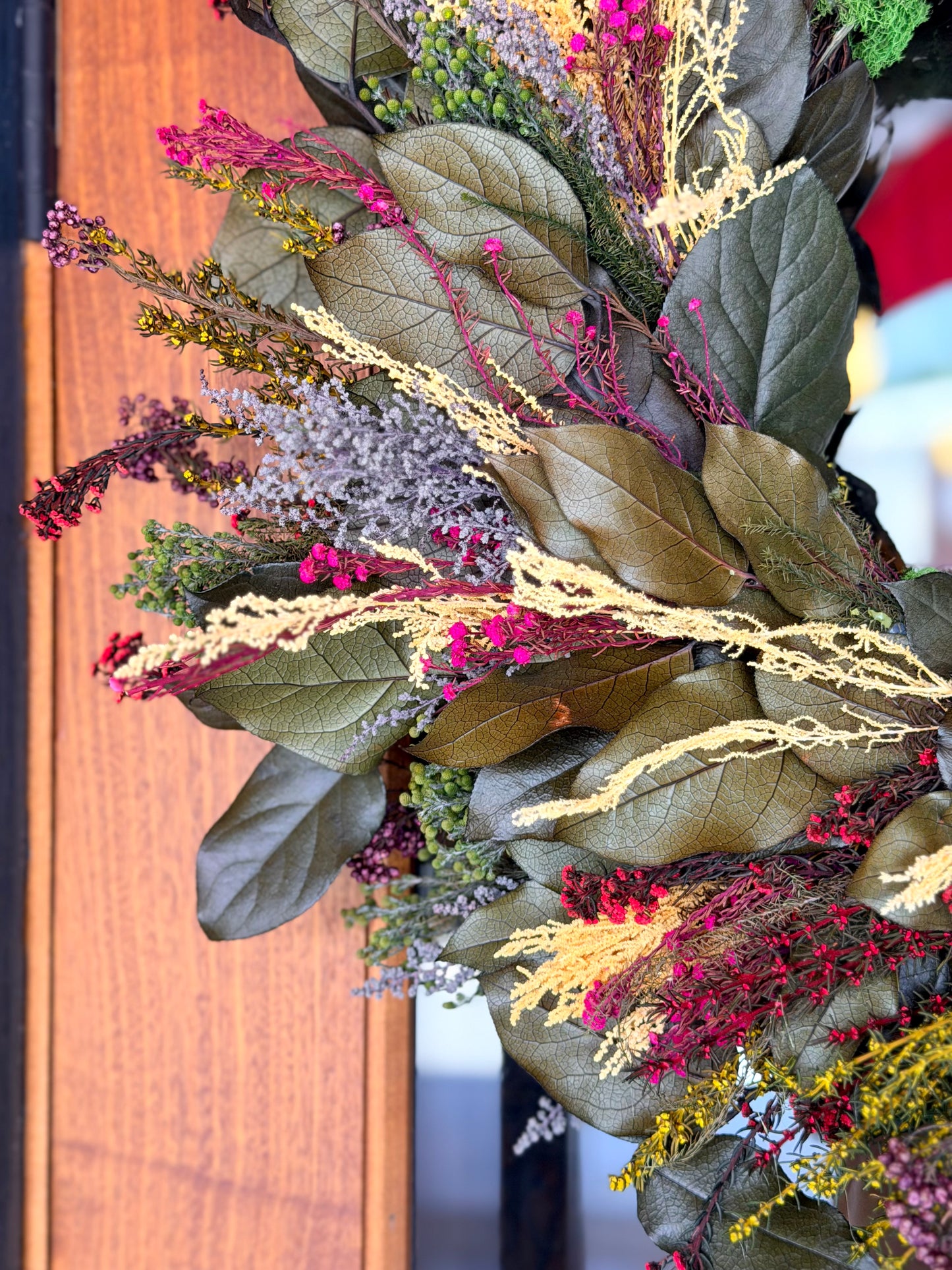 Preserved Fall Florals Wreath