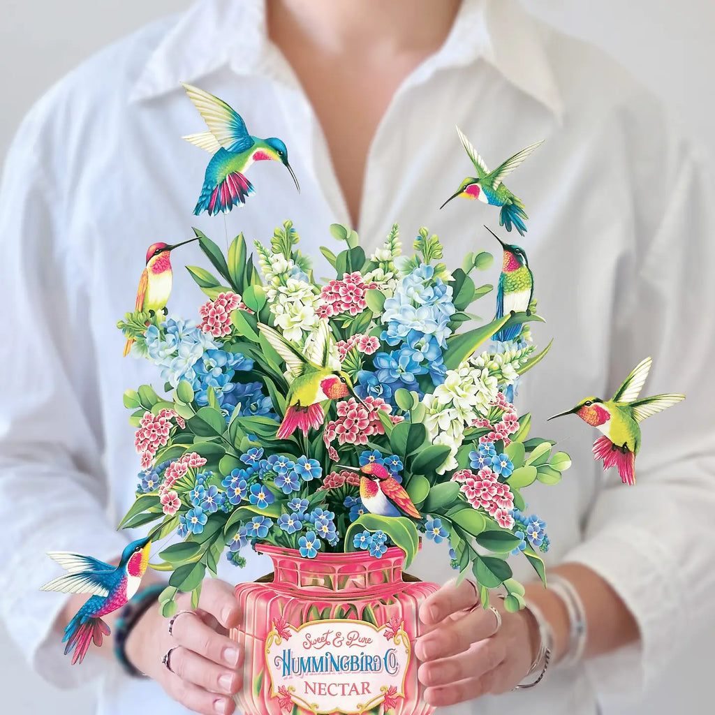 FreshCut Paper Pop-up Bouquet Hummingbird Oasis