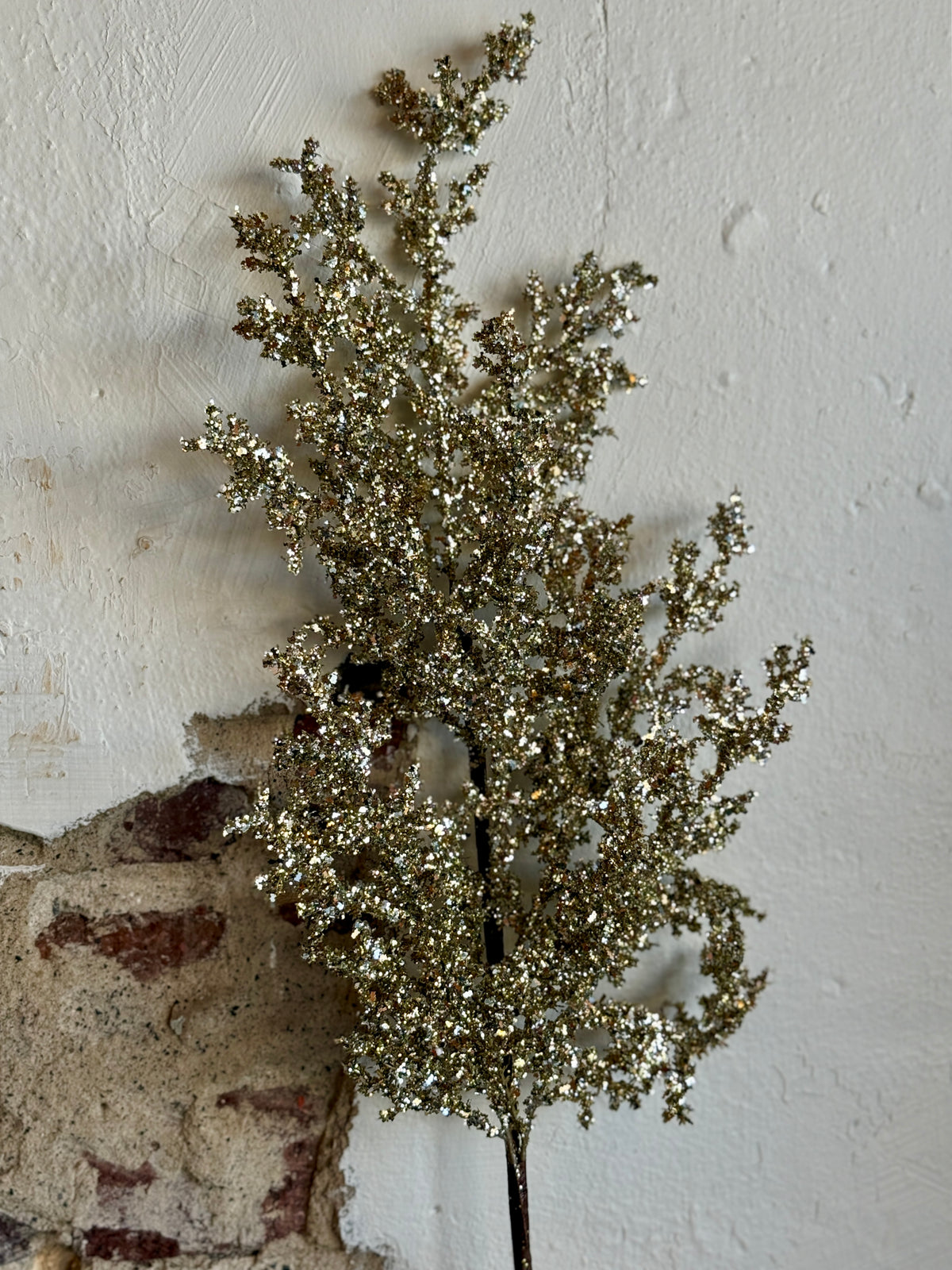 29" GLITTER CEDAR SPRAY- CHAMPAGNE