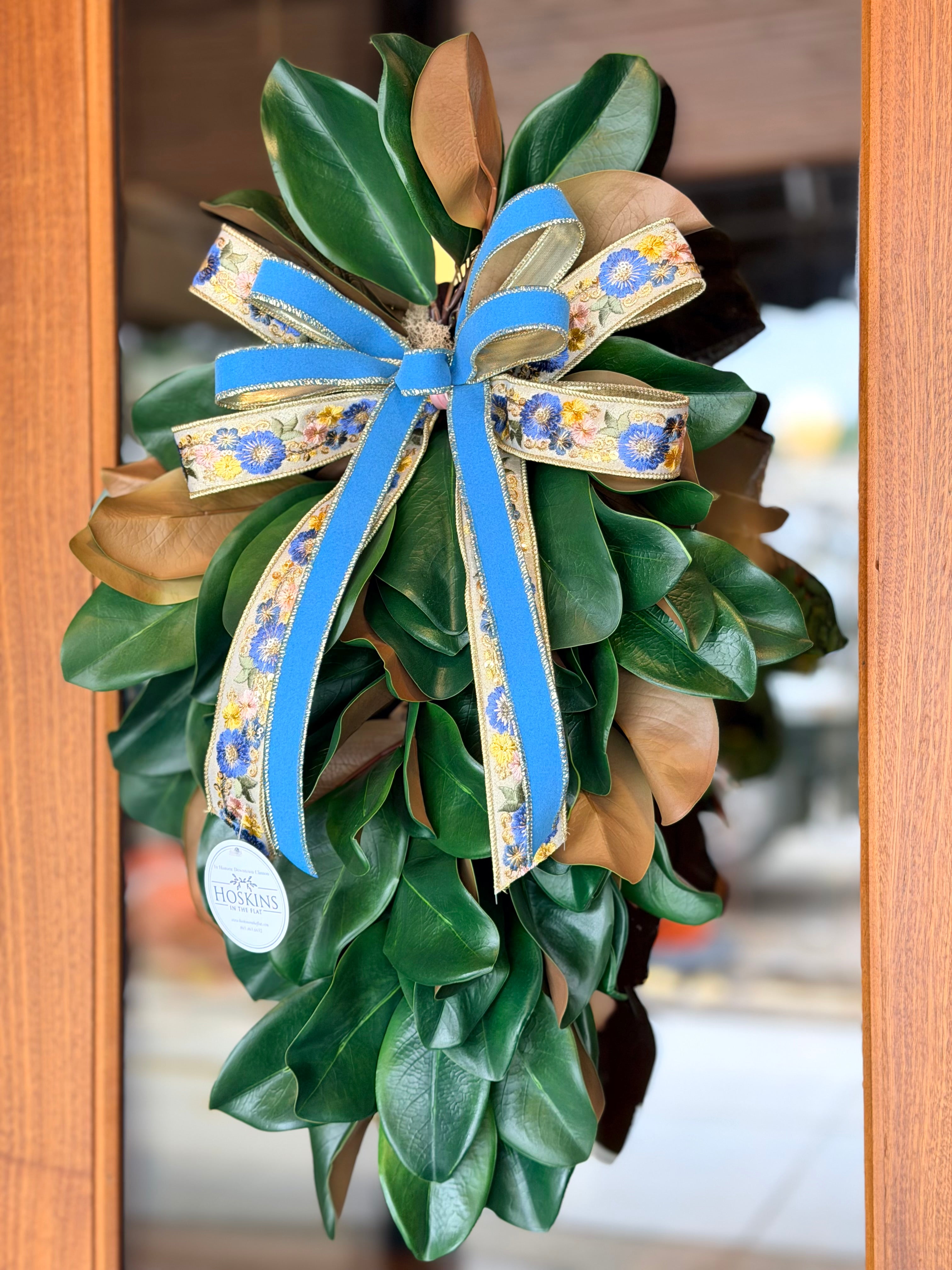 Blue & Florals Magnolia Swag
