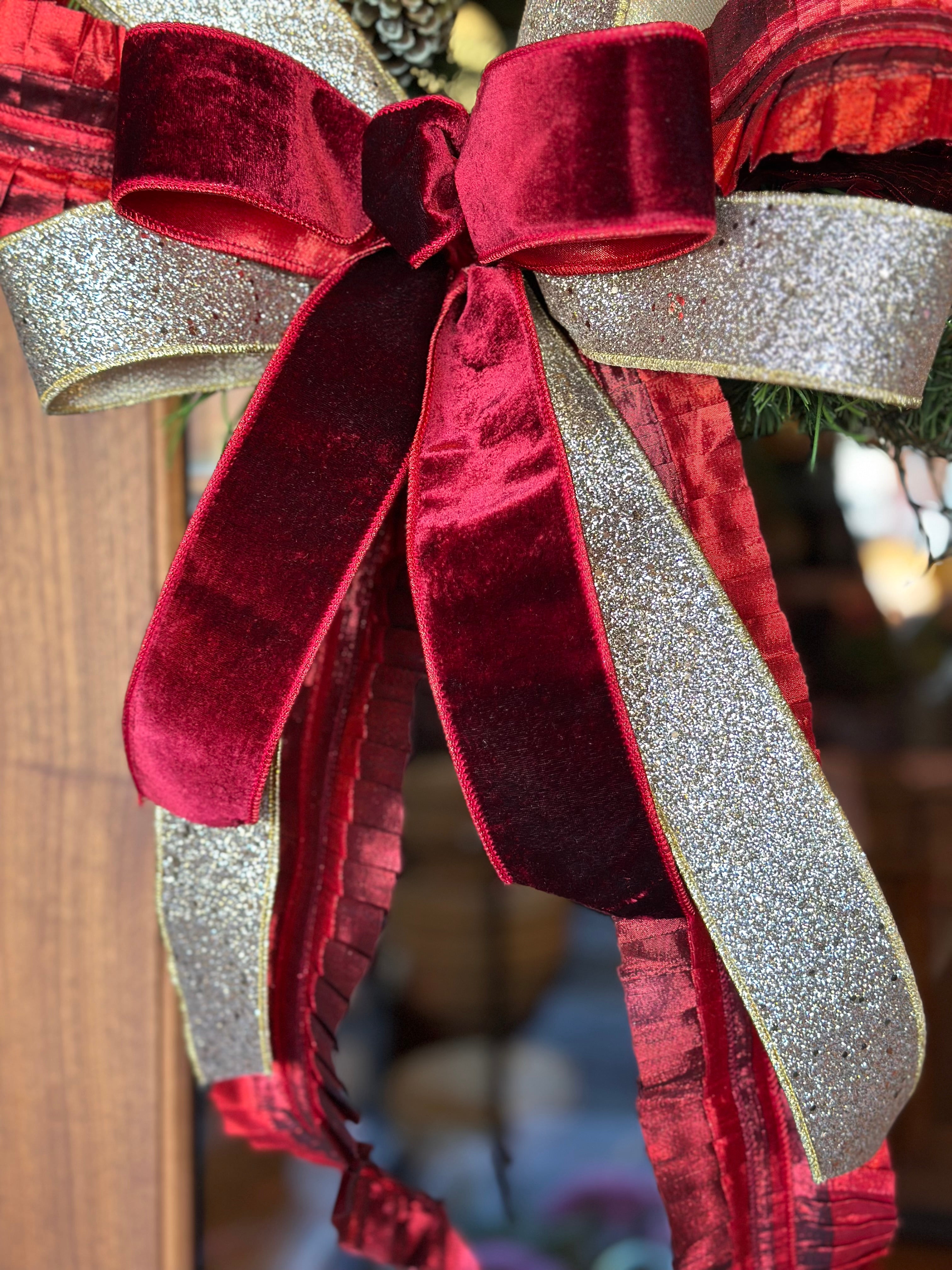 Champaign and Rich Red Bow