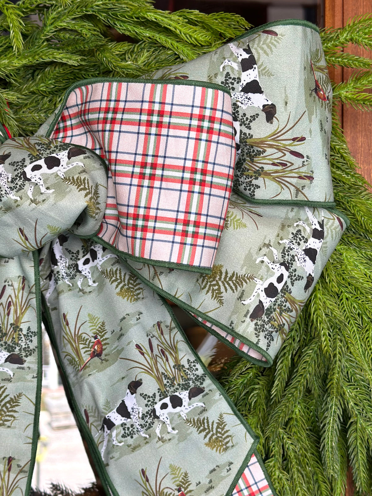 On the Hunt with Plaid Back Ribbon