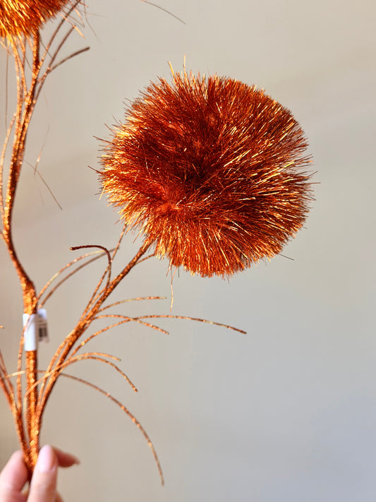 35" GLITTER POMPOM SPRAY X3