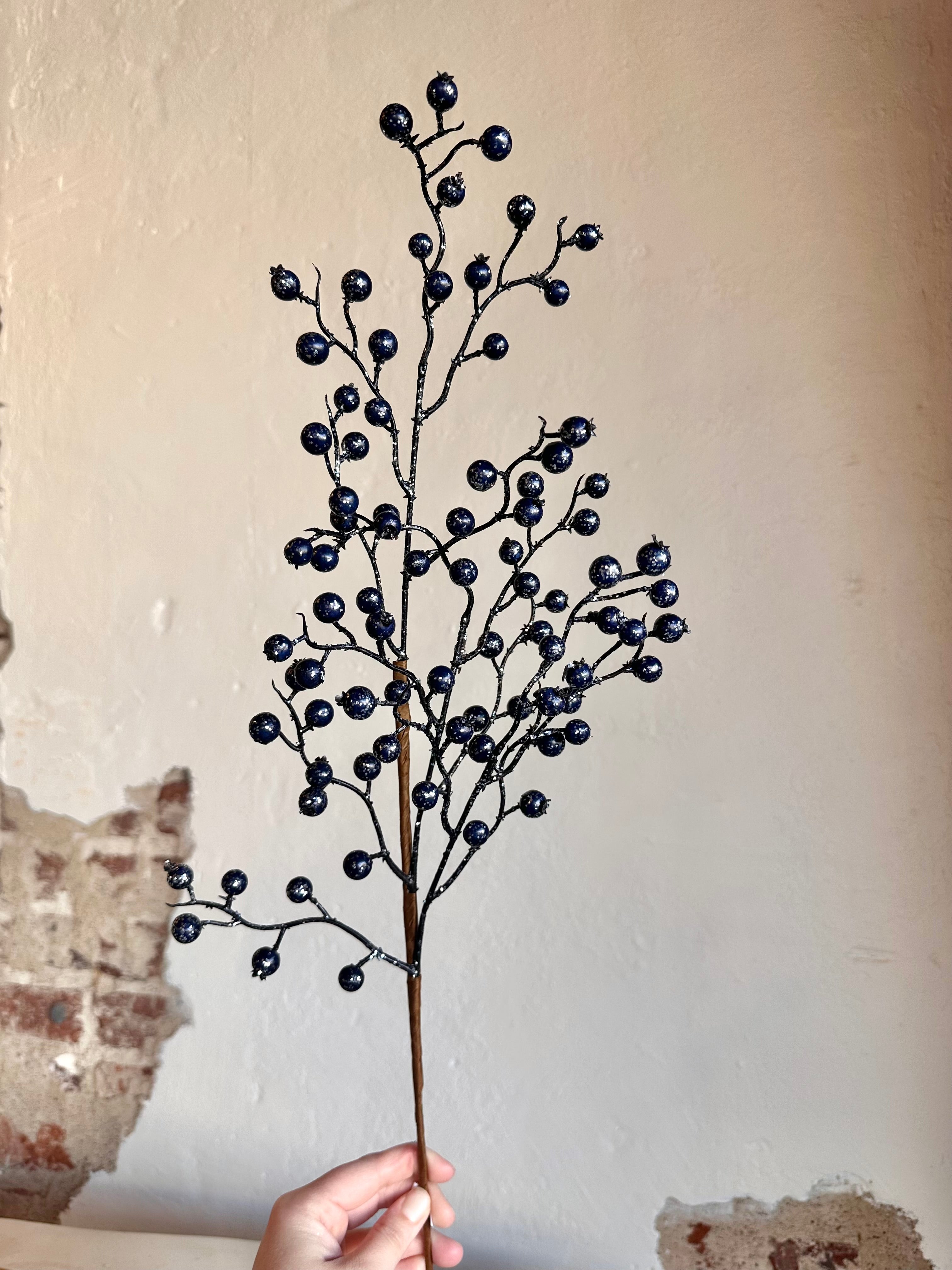 26” Mini Glitter Blueberry Spray