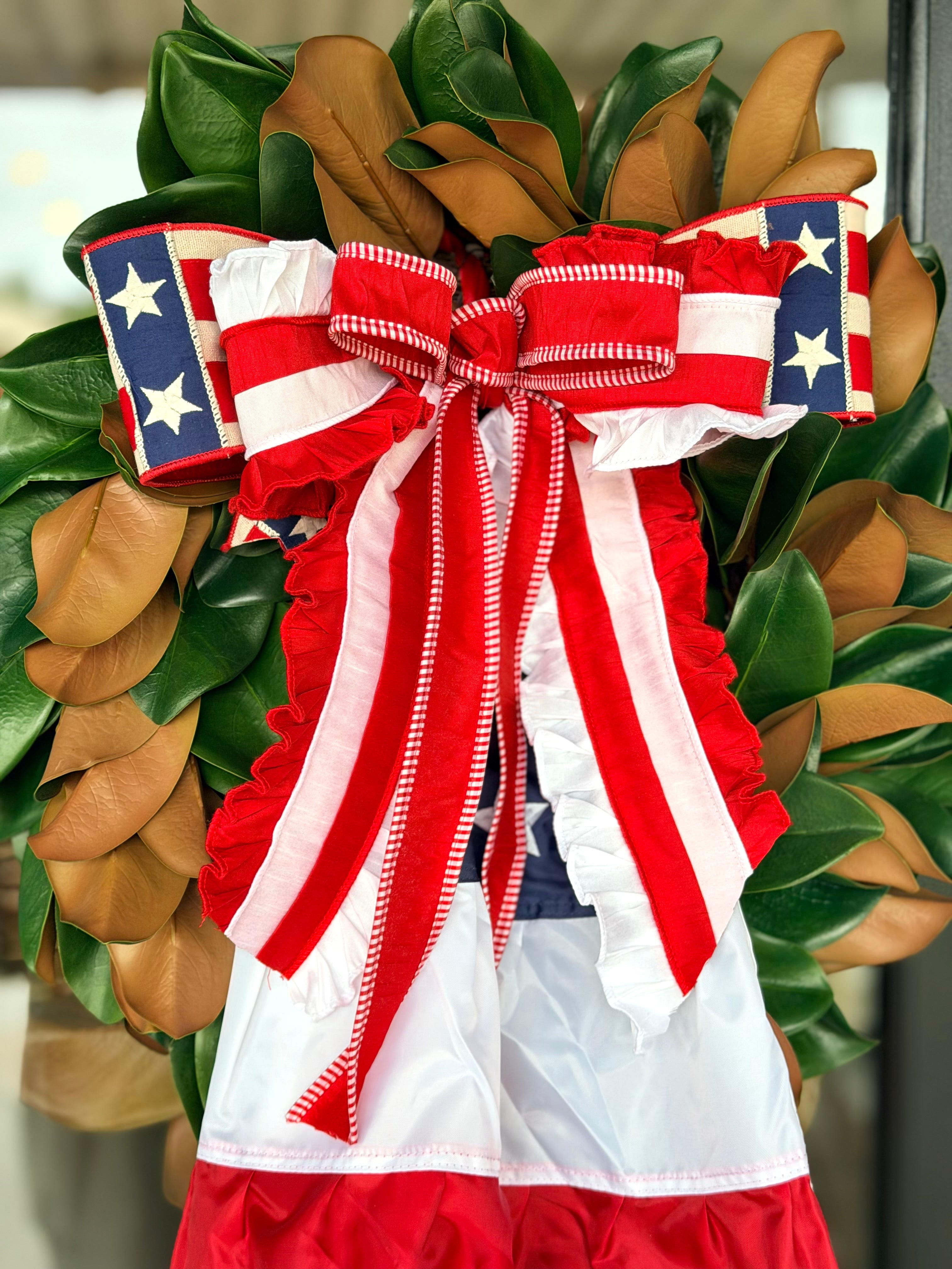 Bunting Stars & Ruffles Wreath