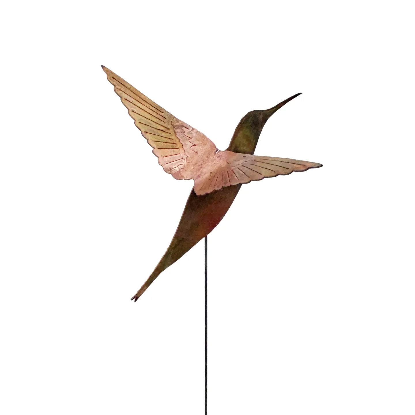 18" Copper Hummingbird Spike