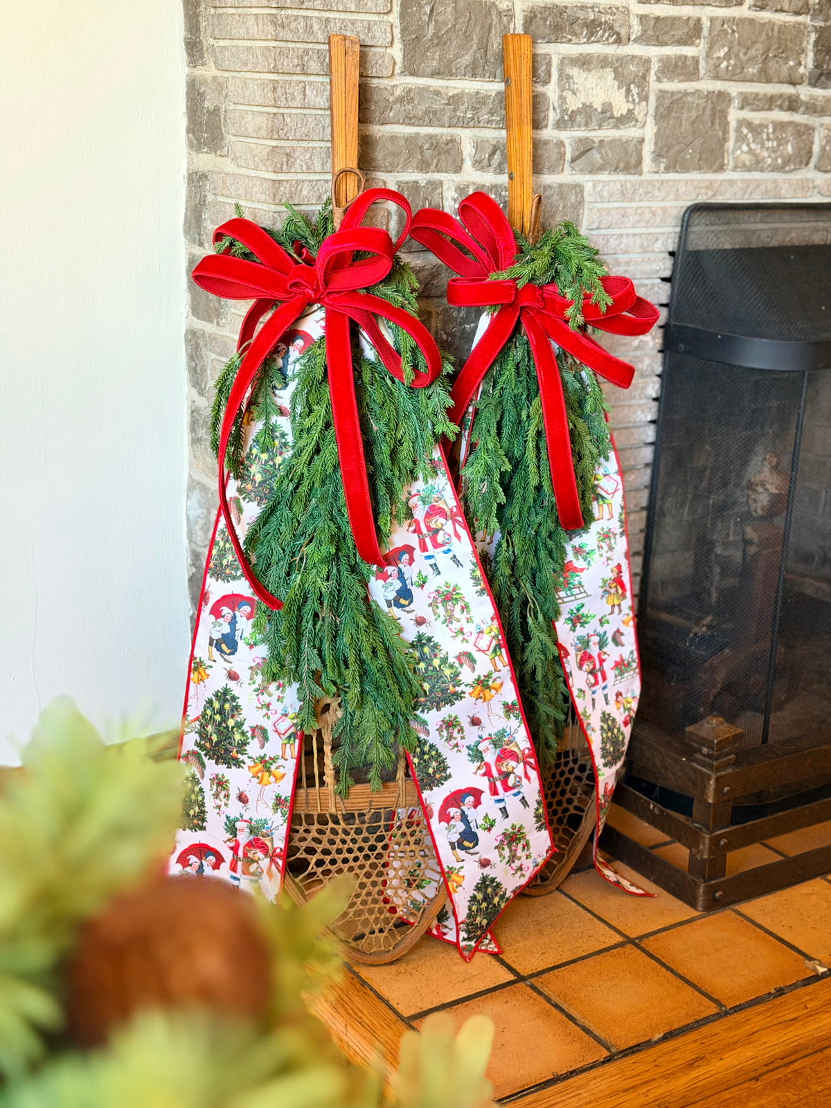 Snowy Days ~ Merry Little Christmas Vintage Design Pair