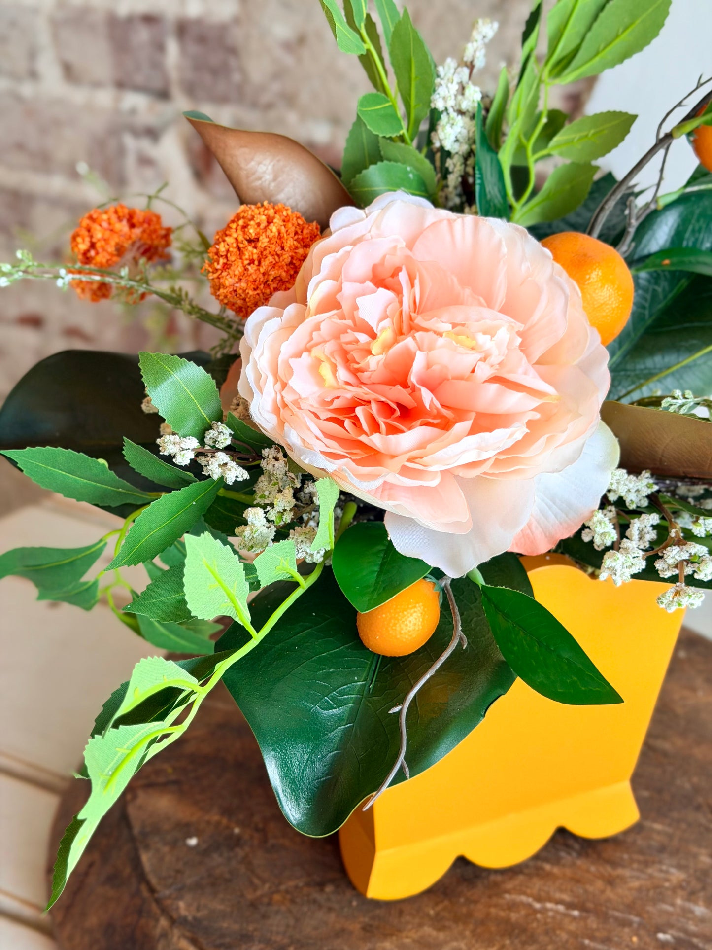 Orange and Peony Arrangement ~ Medium