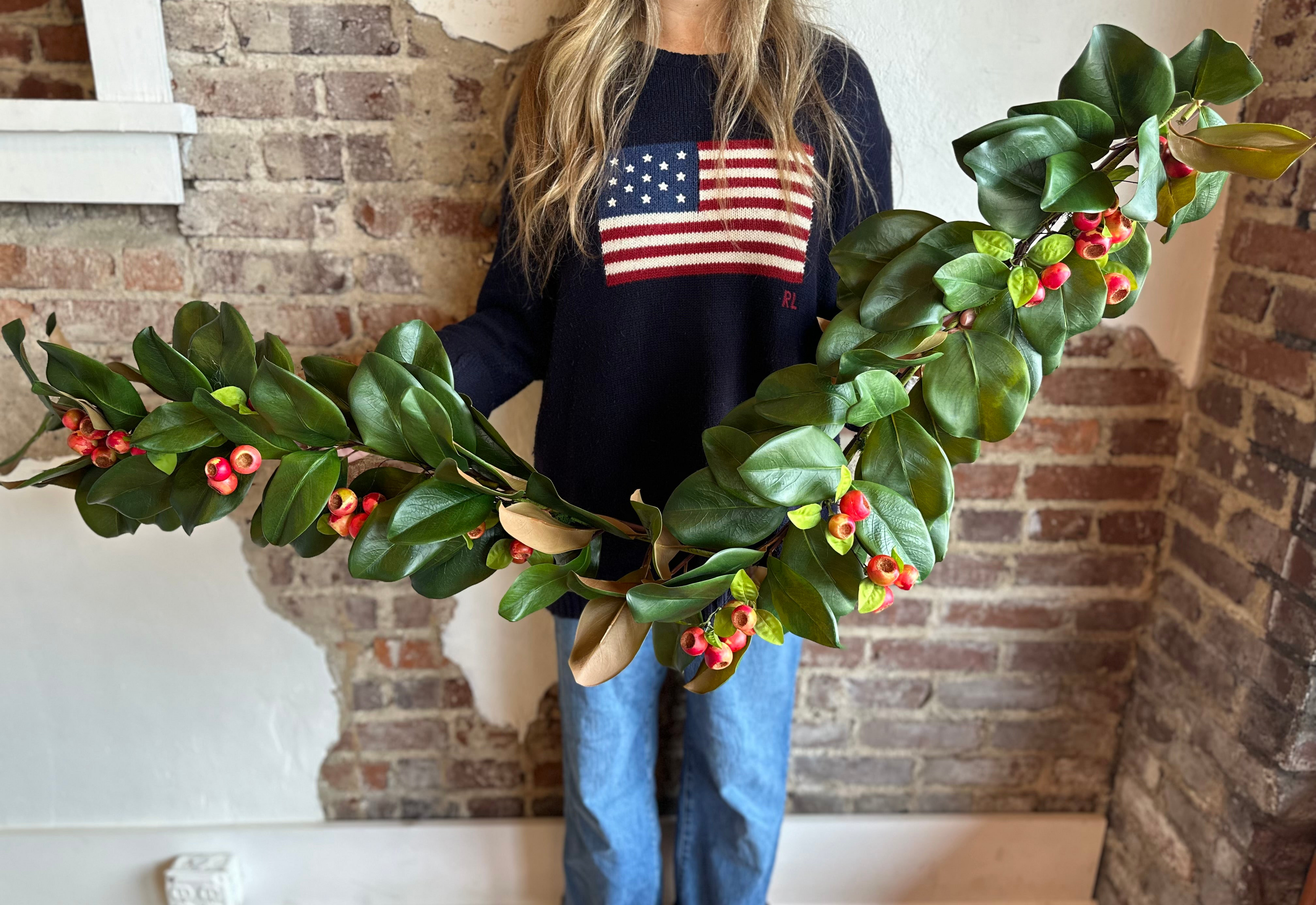Magnolia & Crater Berry Garland