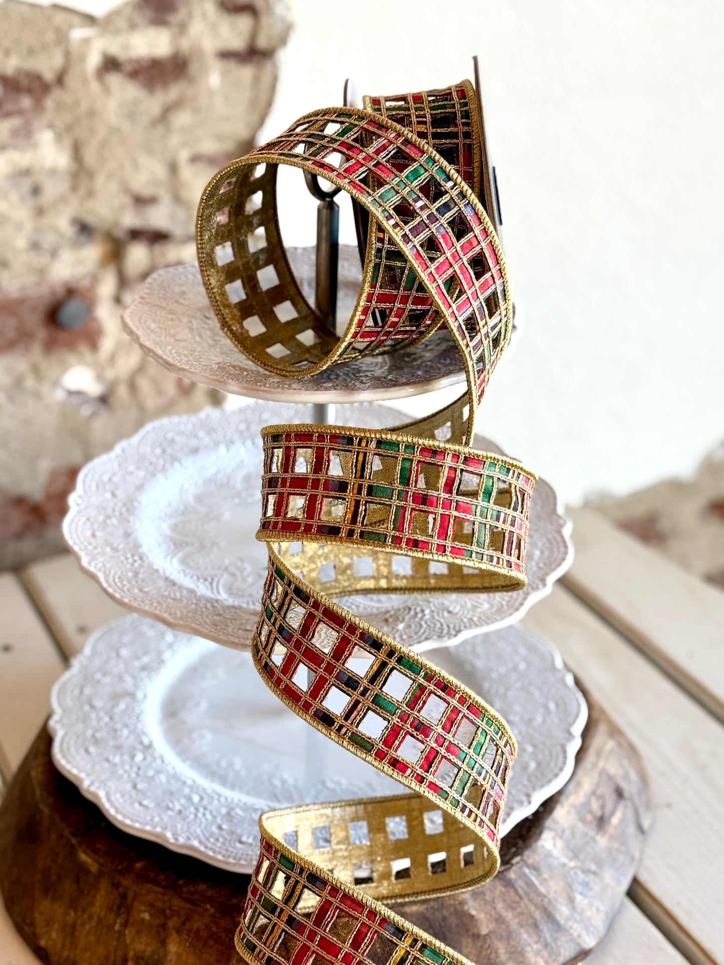 2” Multi Color Window Plaid Ribbon