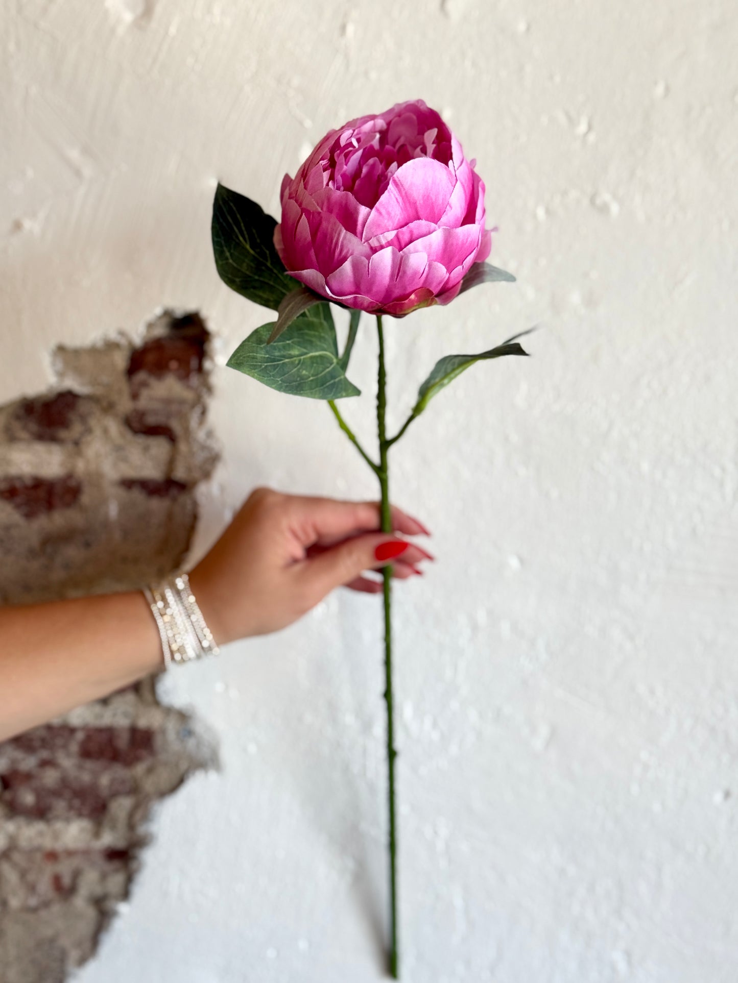 21" LOVELY PEONY STEM