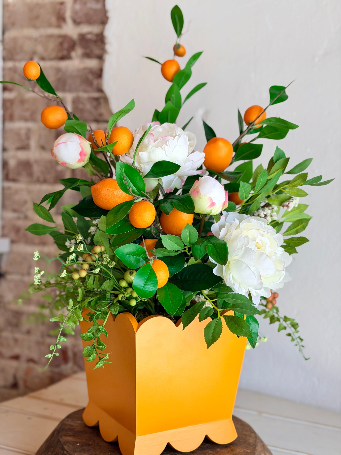 Orange and Peonies Arrangement ~ Large