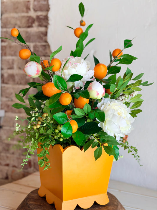 Orange and Peonies Arrangement ~ Large
