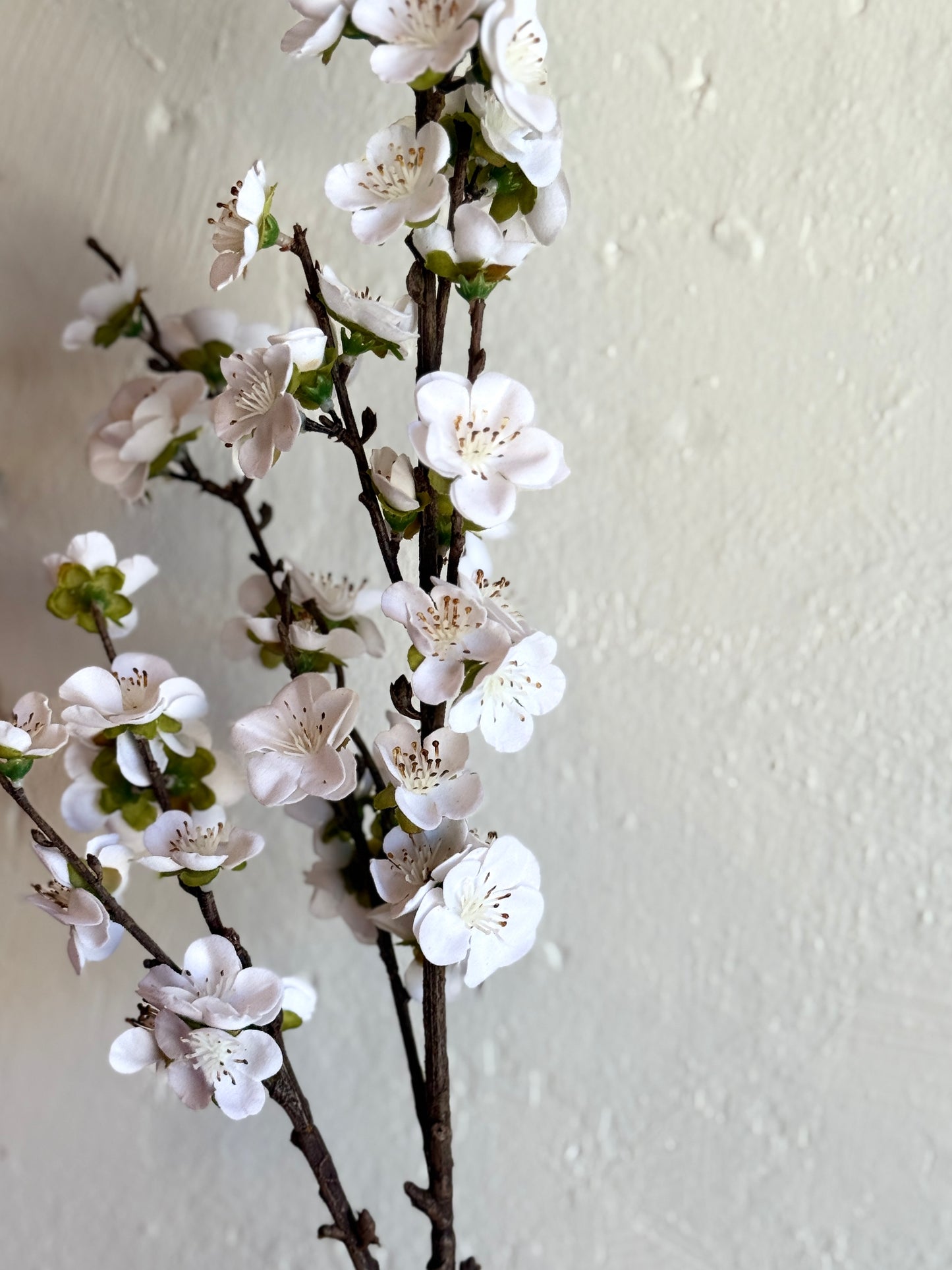 36" WHITE VELVET CHERRY BLOSSOM SPRAY