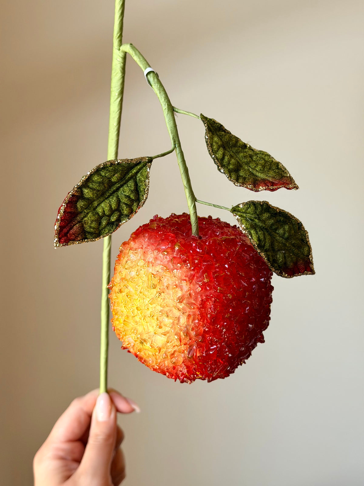 14" SUGAR BEADED APPLE STEM