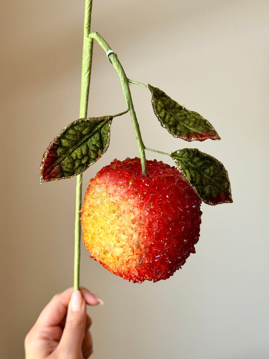 14" GLITTER BEADED APPLE STEM
