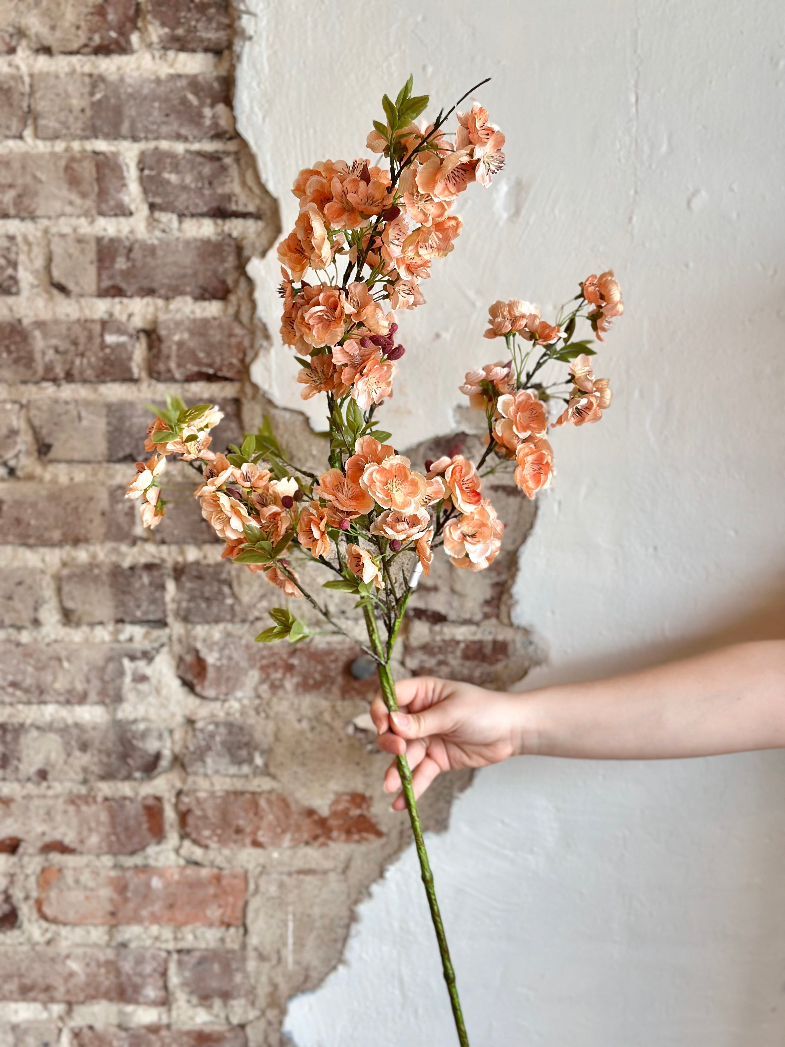 38” Wild Apple Blossom Spray