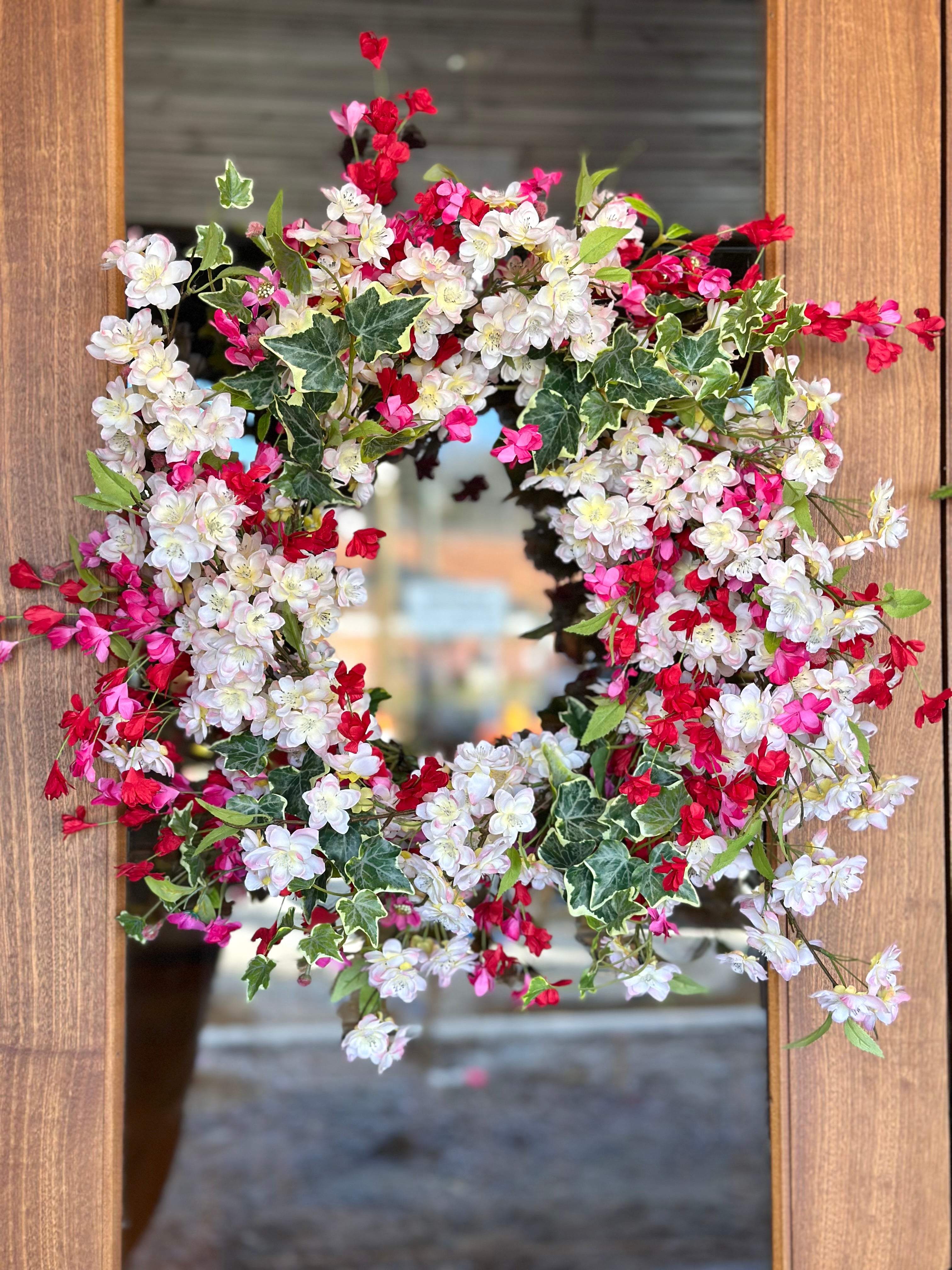 Pink Cherry Blossom Wreath