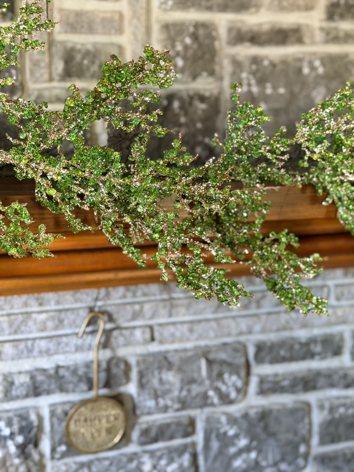 60" PREMIUM ICE/GLITTER SPRAY GARLAND- GREEN