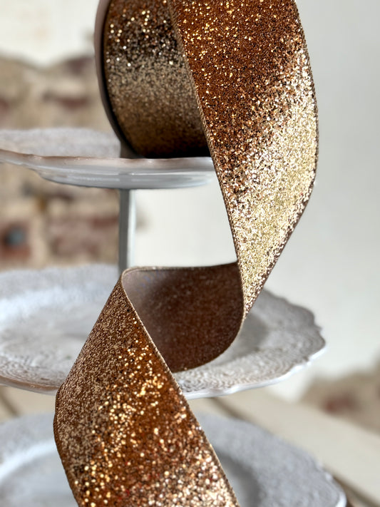 2.5" SHIMMER GLITTER WIRED RIBBON