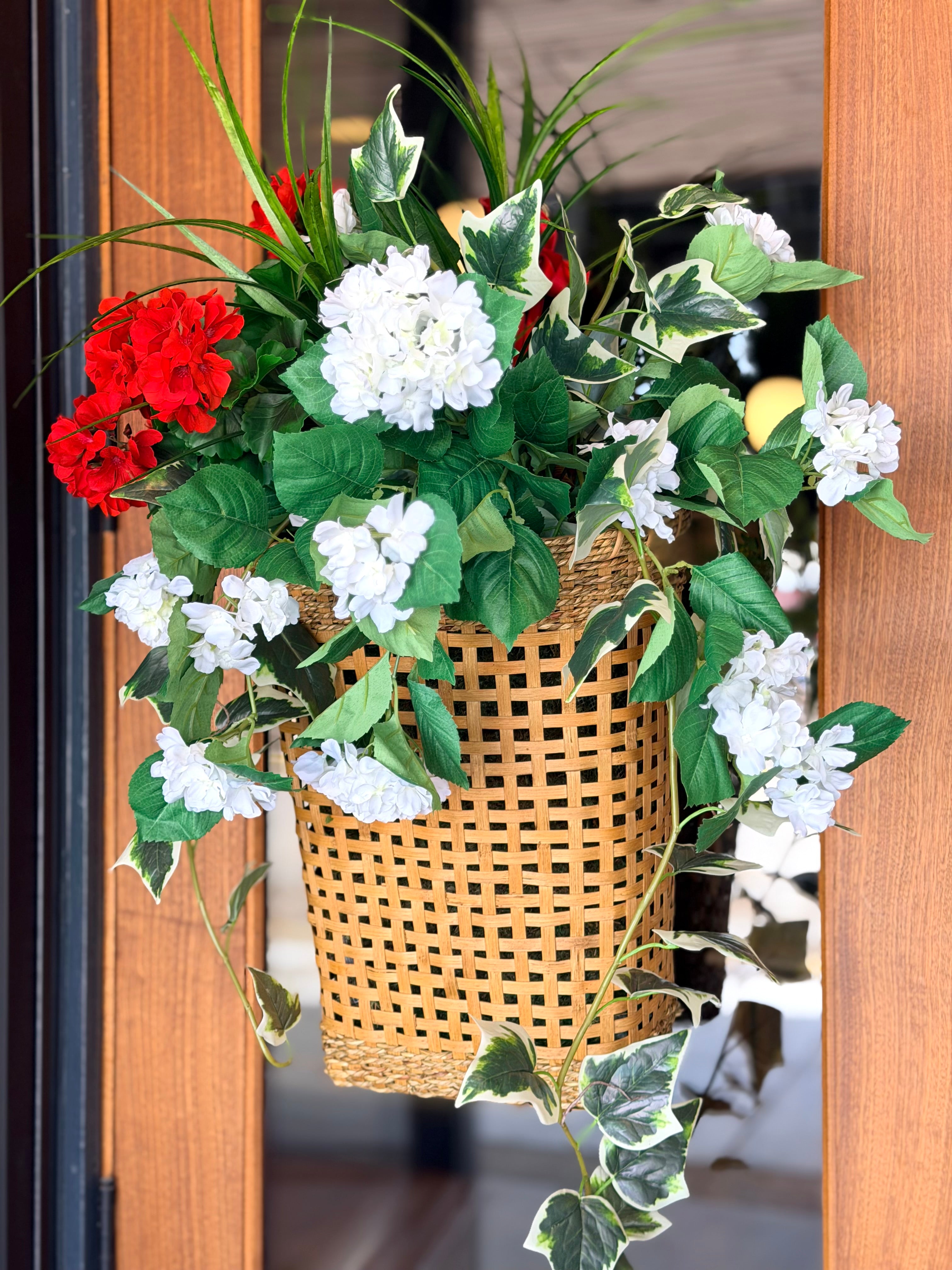 Geraniums Hanging Basket