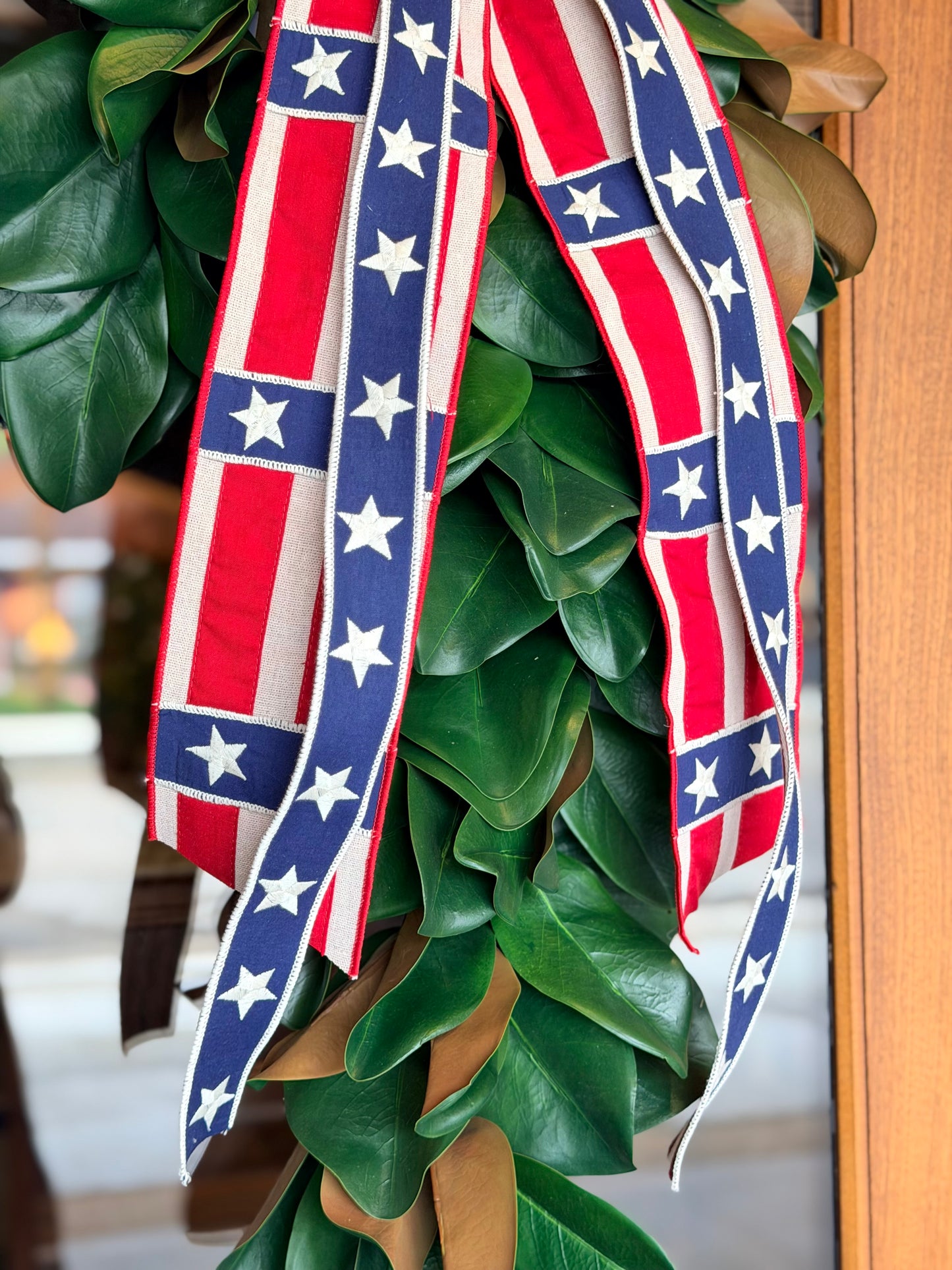 Linen Stars & Stripes Bow