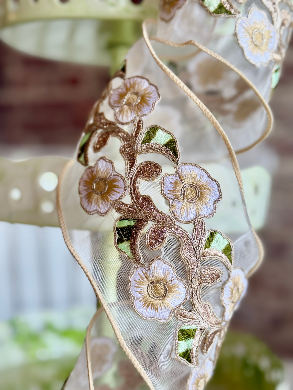 4” Heavenly Vine - Ivory, SOLD BY THE YARD