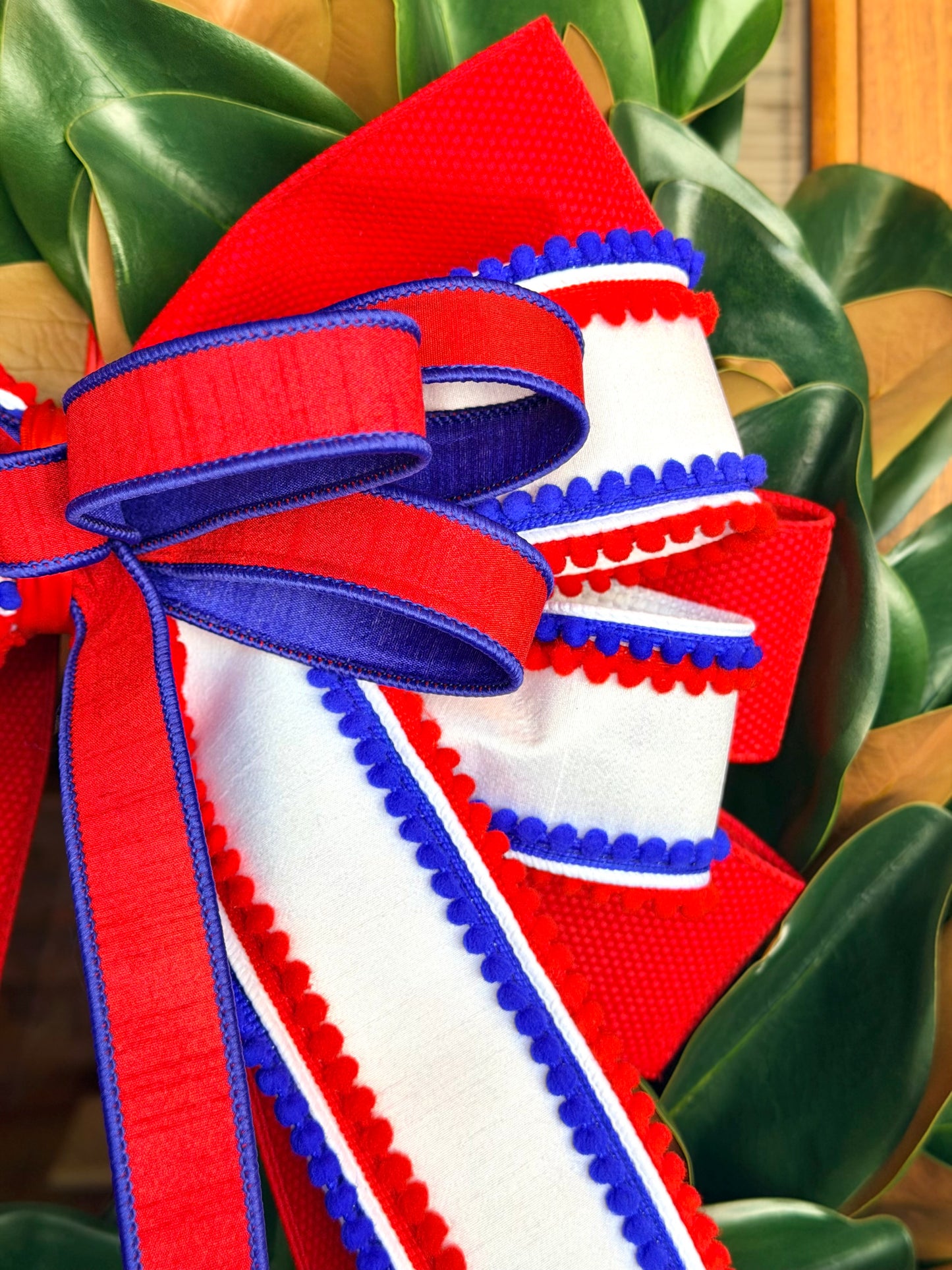 Patriotic Pompoms Bow