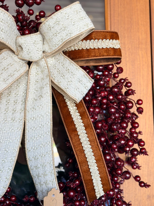 Diamonds & Tweed Bow