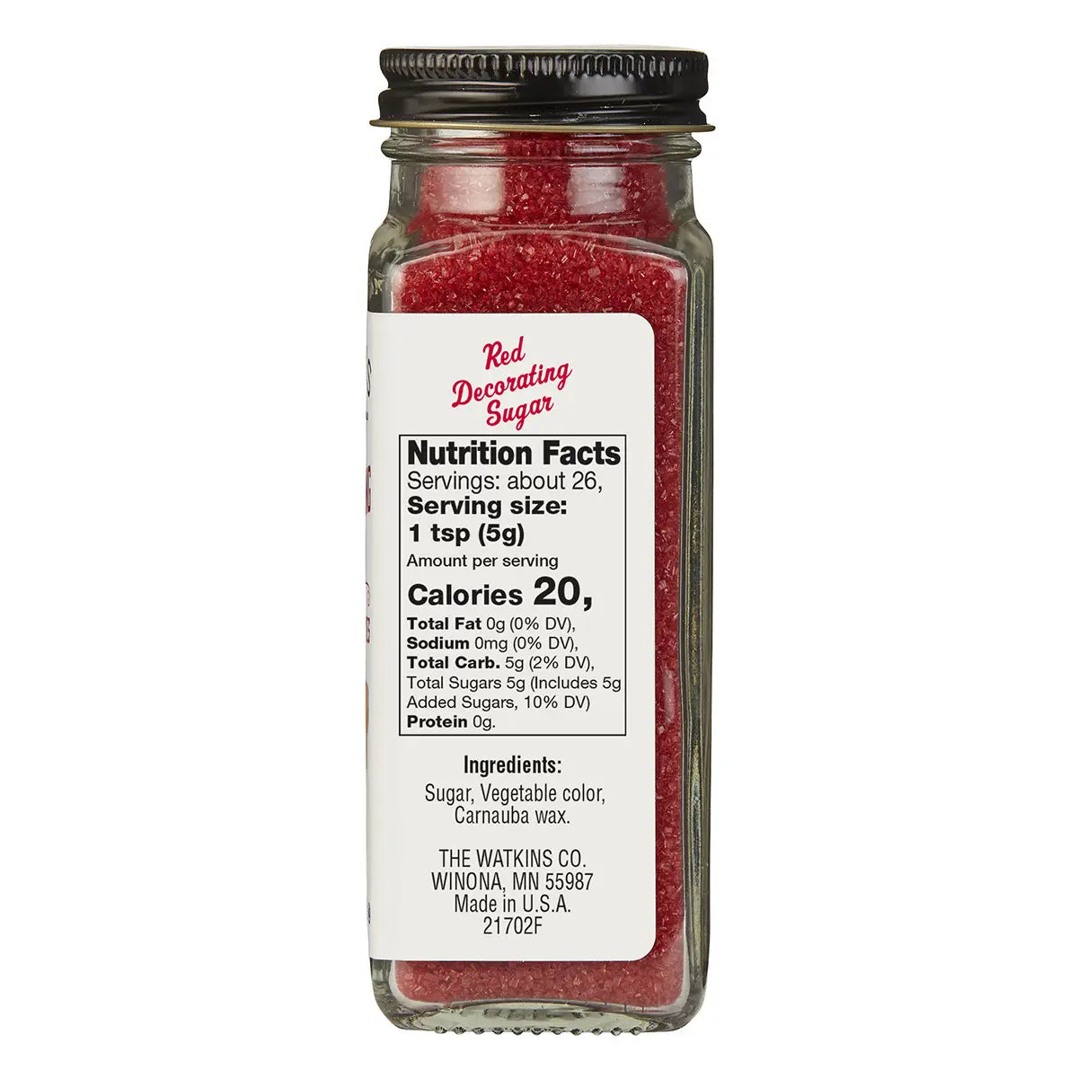 Red Decorating Sugar- 4.7 oz