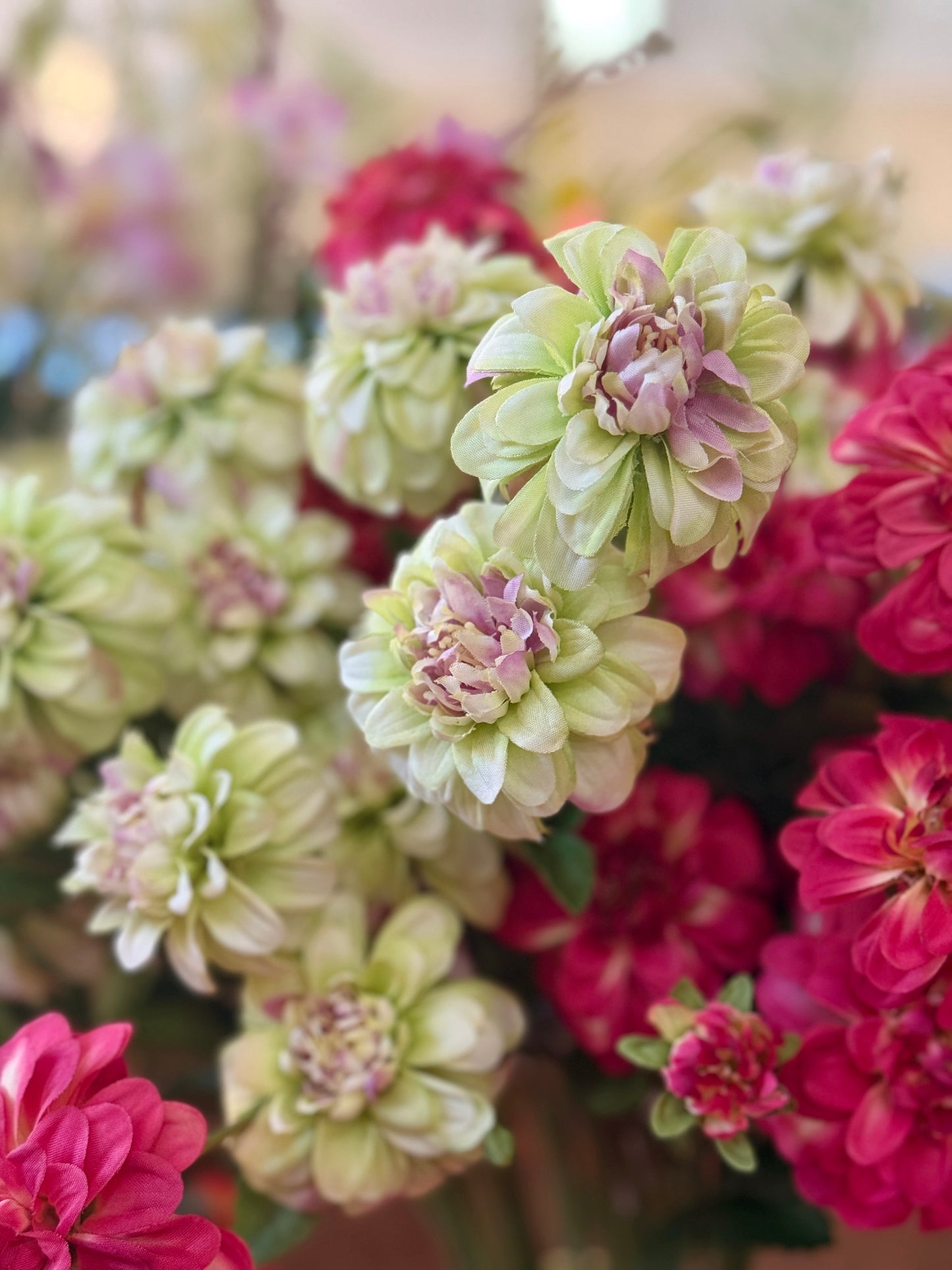 MINI DAHLIA 25" PALE GREEN