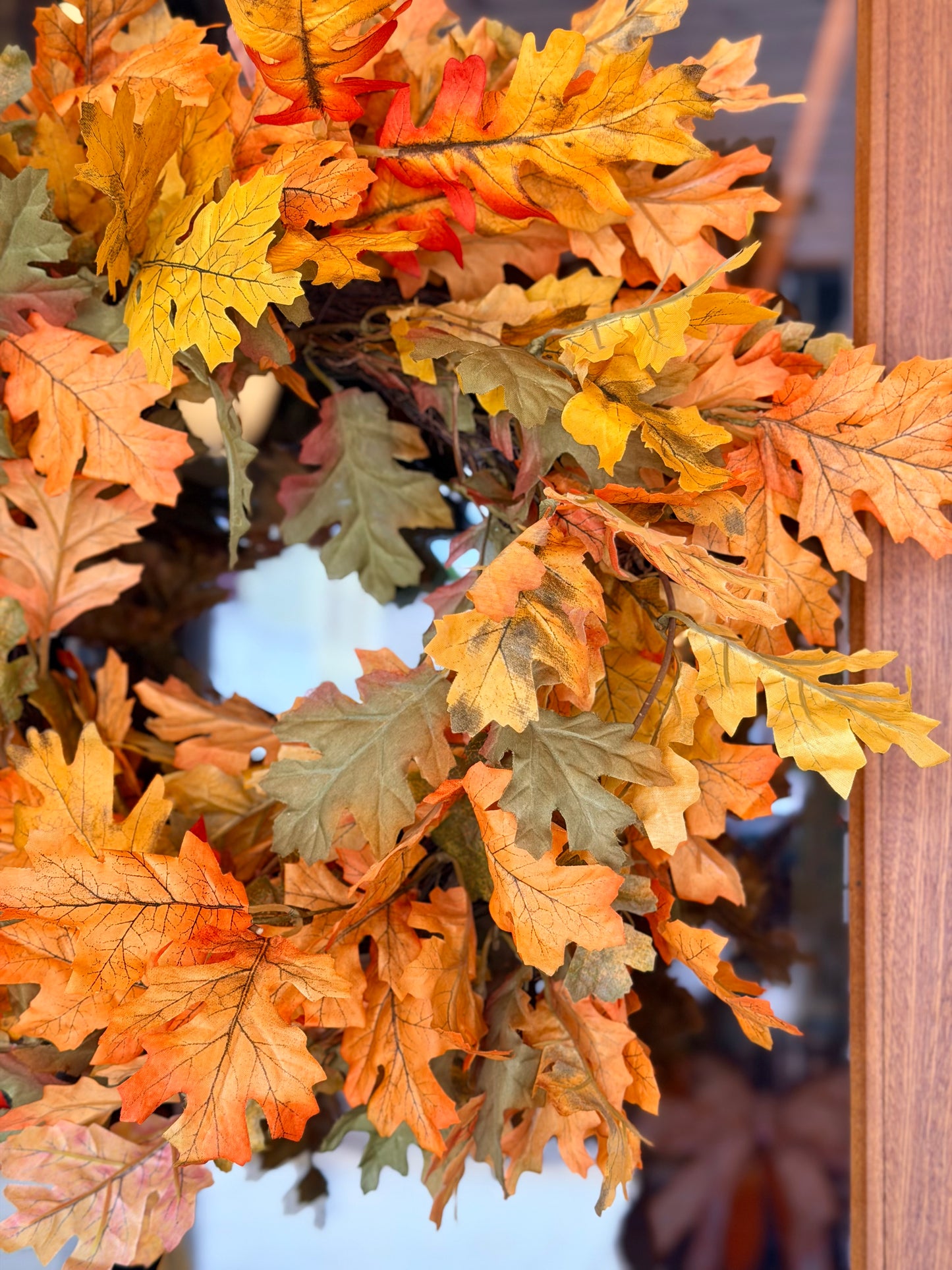 24" HARVEST BOUNTY OAK LEAF WREATH
