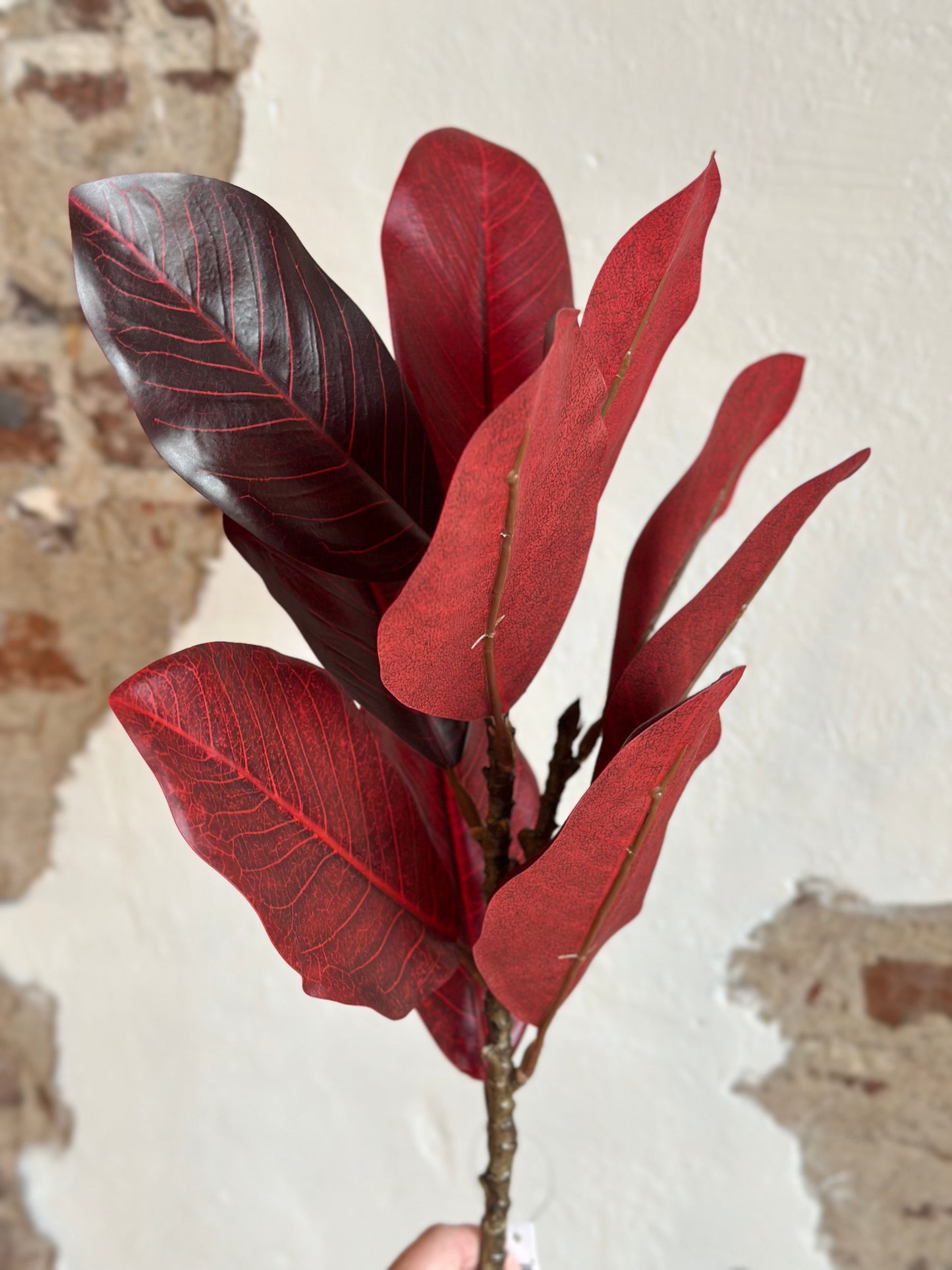 32” Burgundy Magnolia Spray