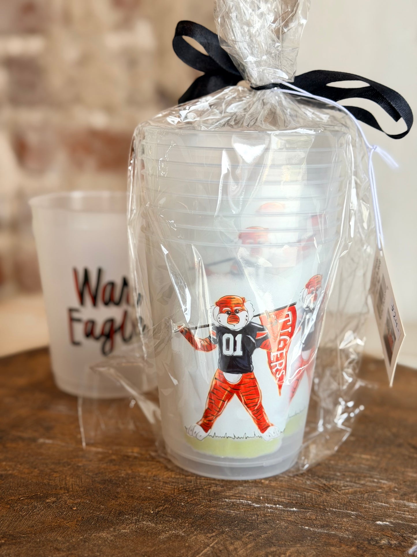 Auburn Mascot Frosted Cups Set - Set of 8