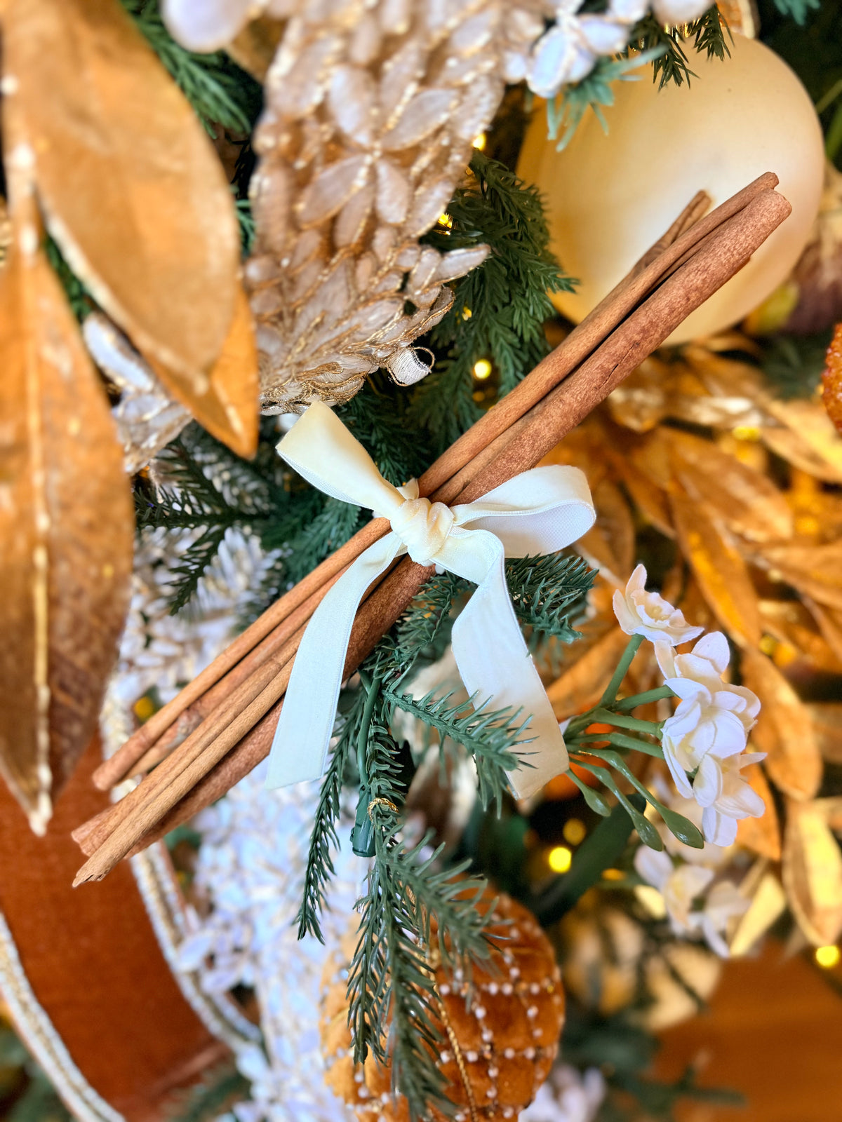 Cinnamon Stick Bundle with Ivory Bow