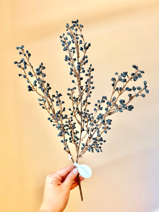 18" WP GLITTER MINI BERRY BUSH