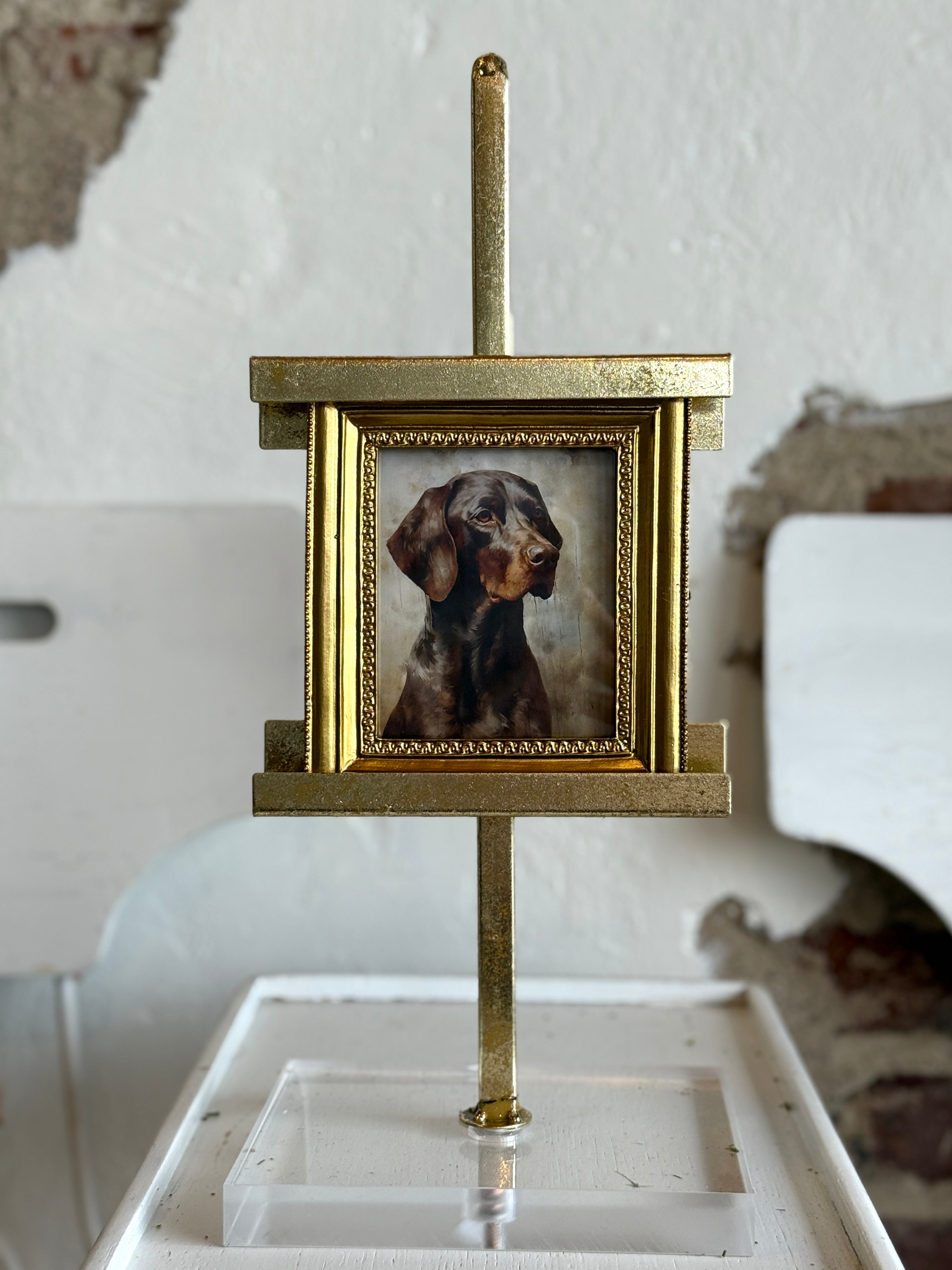 6" Vintage Bird Dog Framed Print