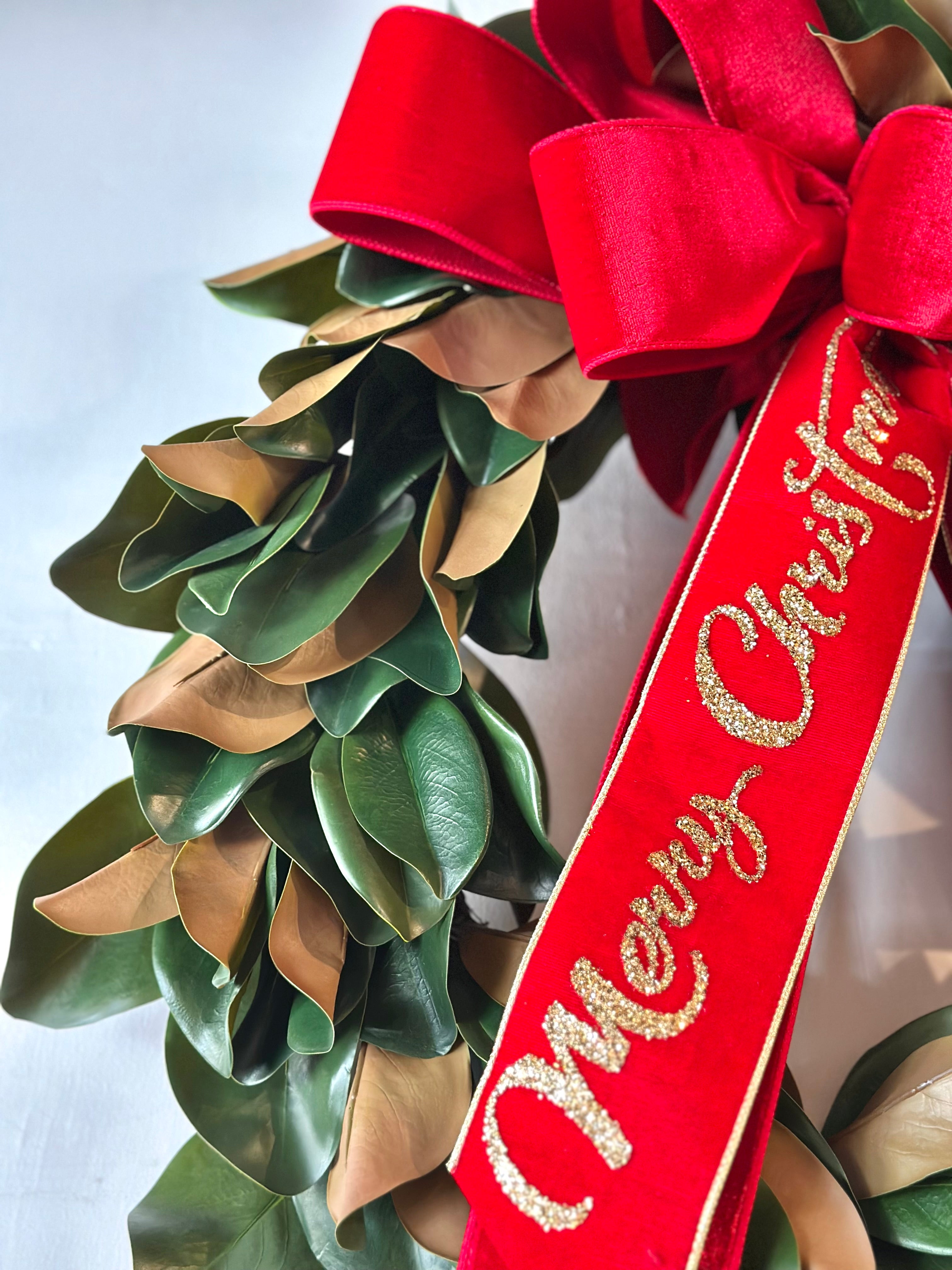 Magnolia "Merry Christmas" Wreath