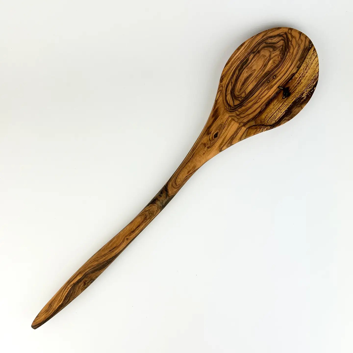 Long Olive Wood Wide Spoon