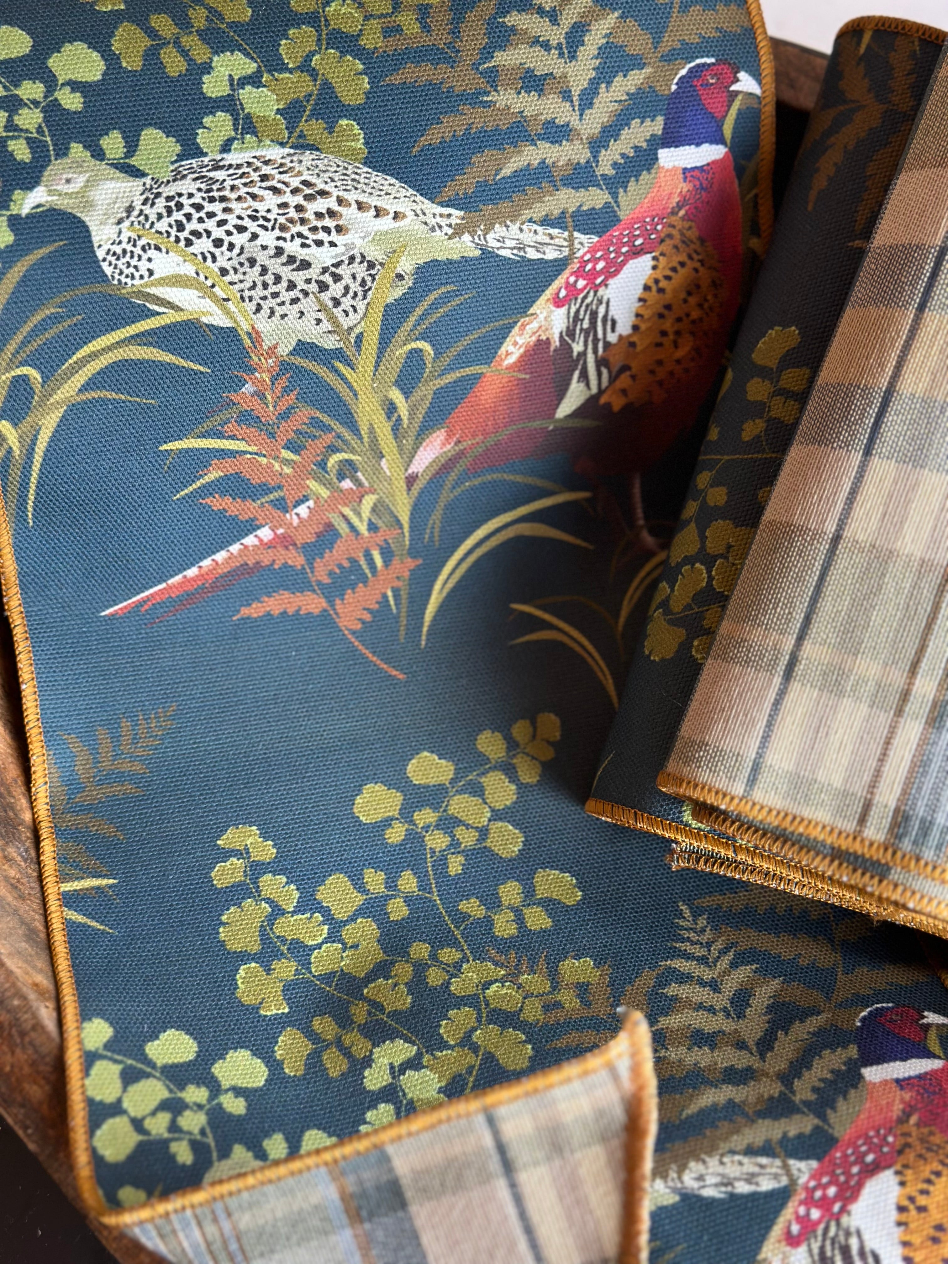 Pheasants in Field Sash