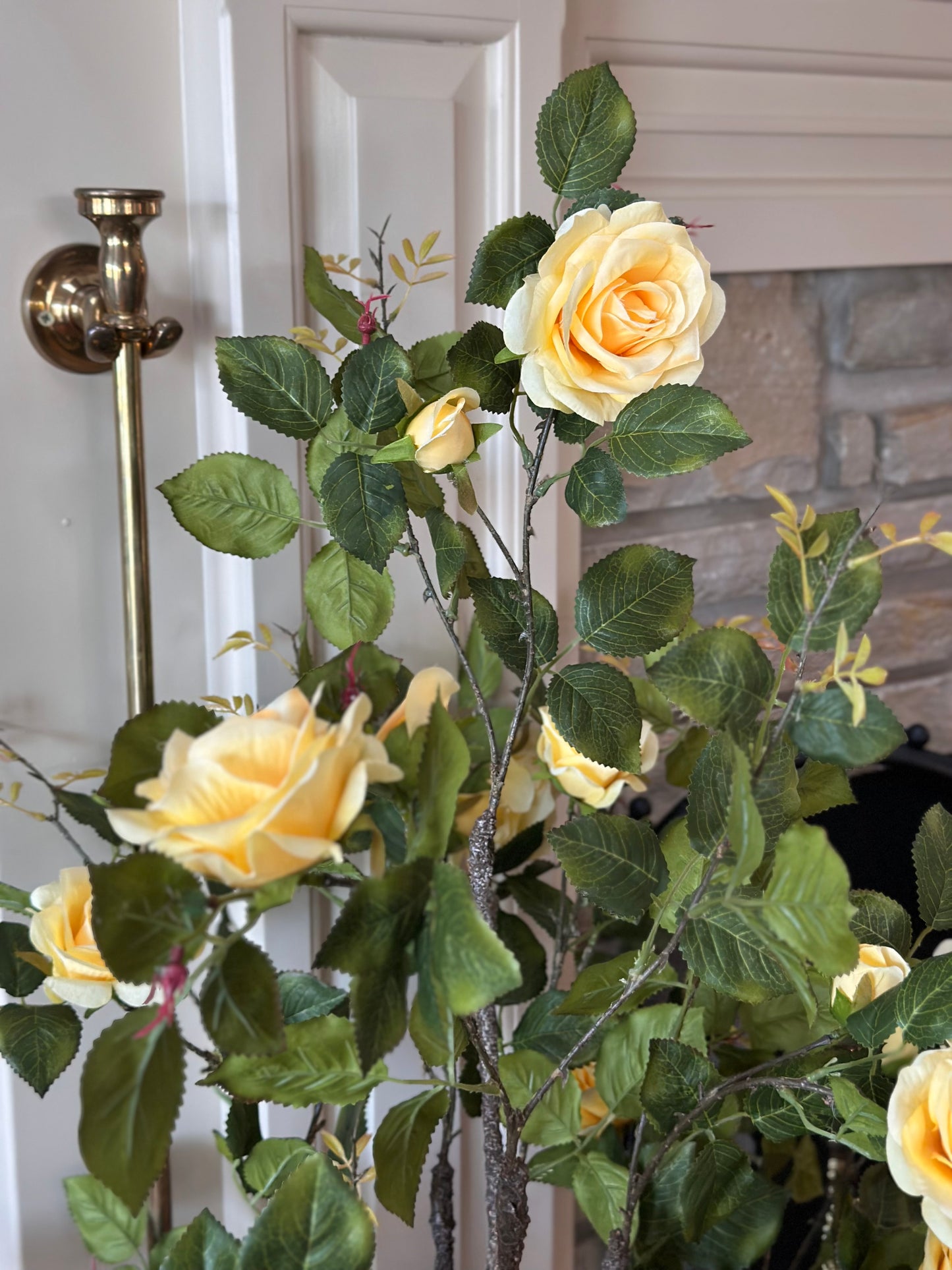 48" Potted Rose Bush w/Bendable Stems