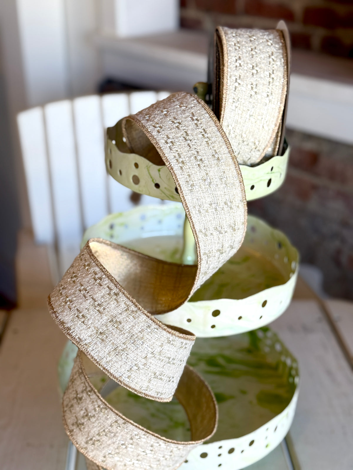 2.5” Tres Chic - Ivory, SOLD BY THE YARD