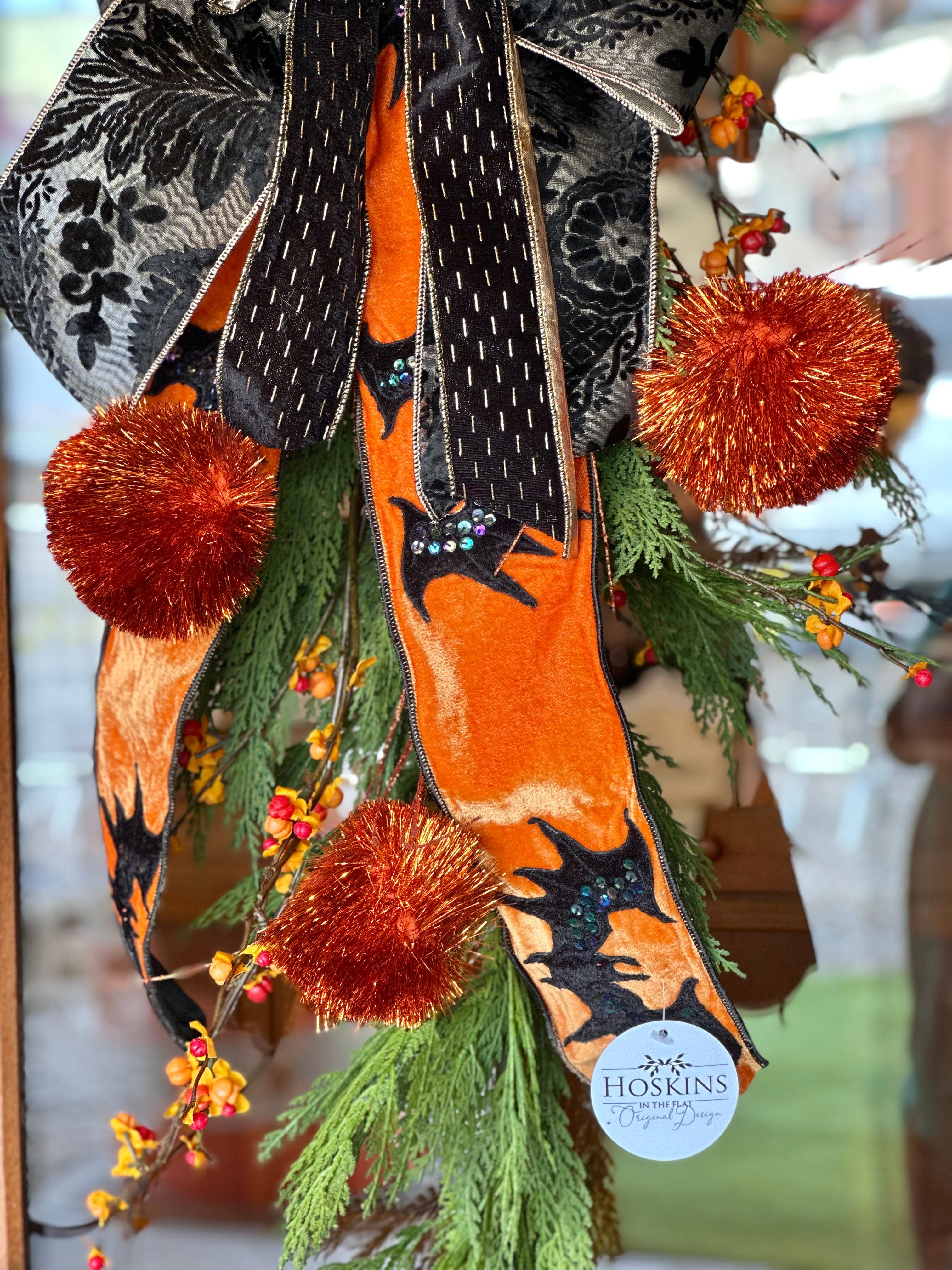 Orange PomPom and Bats Swag