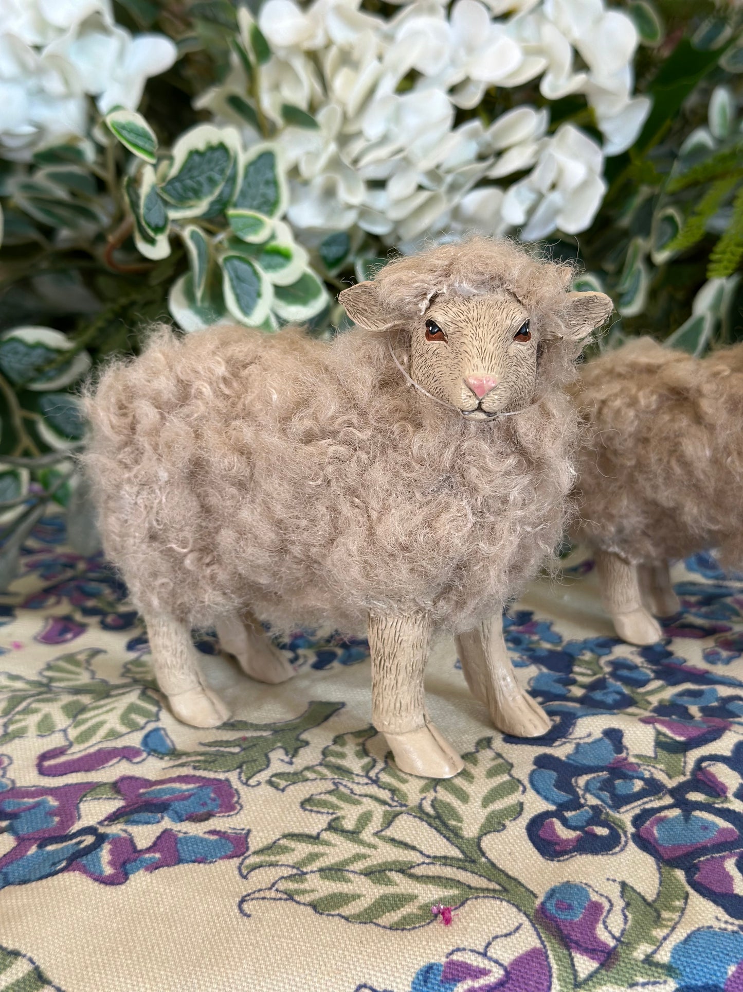 Resin Sheep w/ Wool