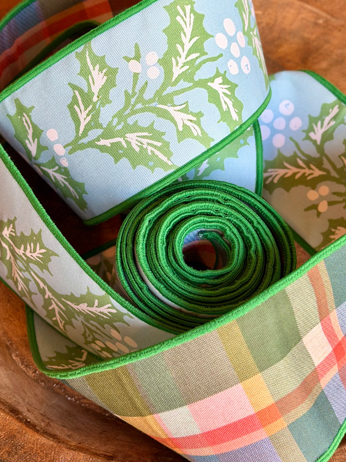 Blues & Holly Plaid Ribbon