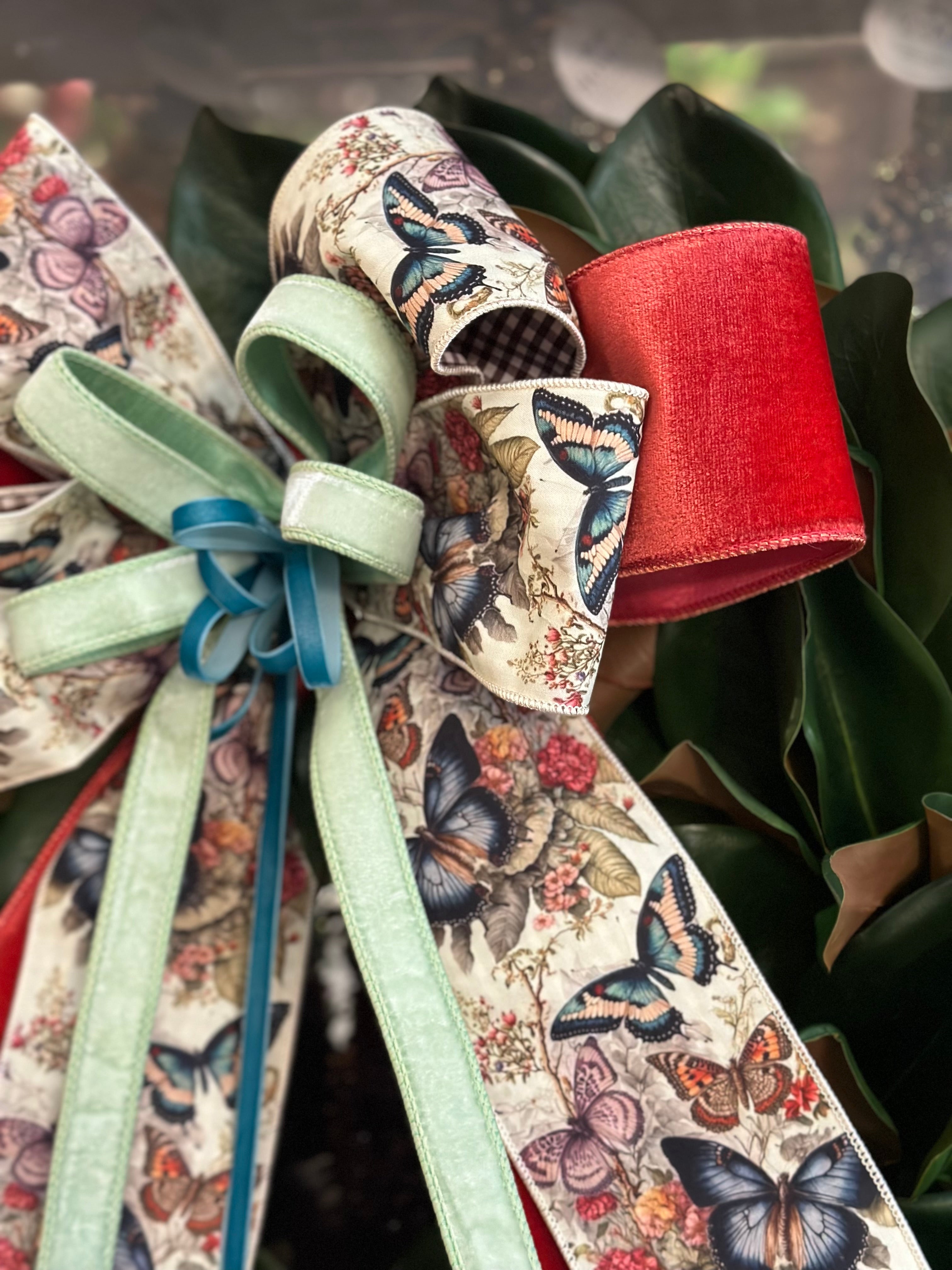 Blue Morpho Butterfly Bow