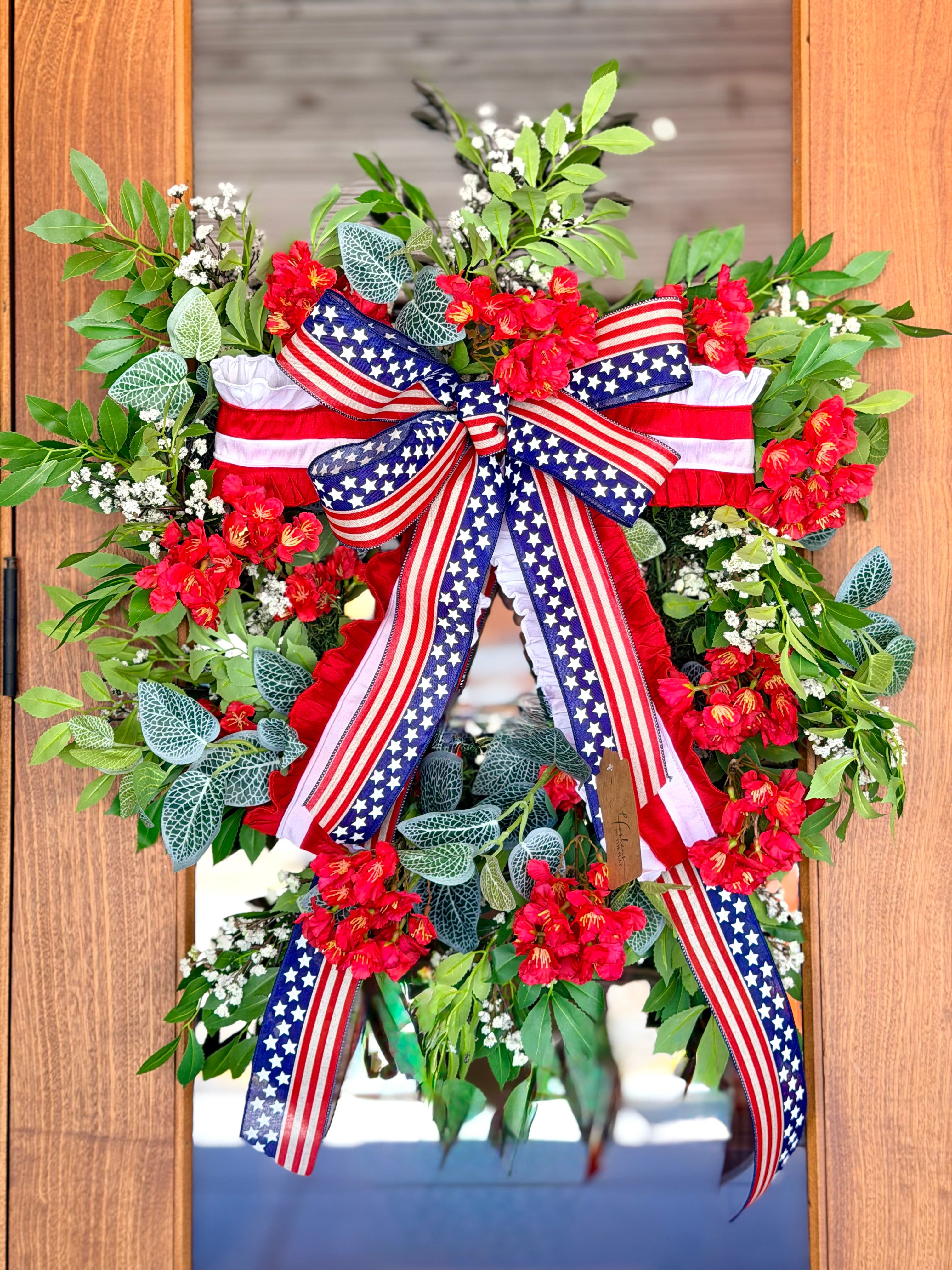 Ruffled Stars & Stripes Bow