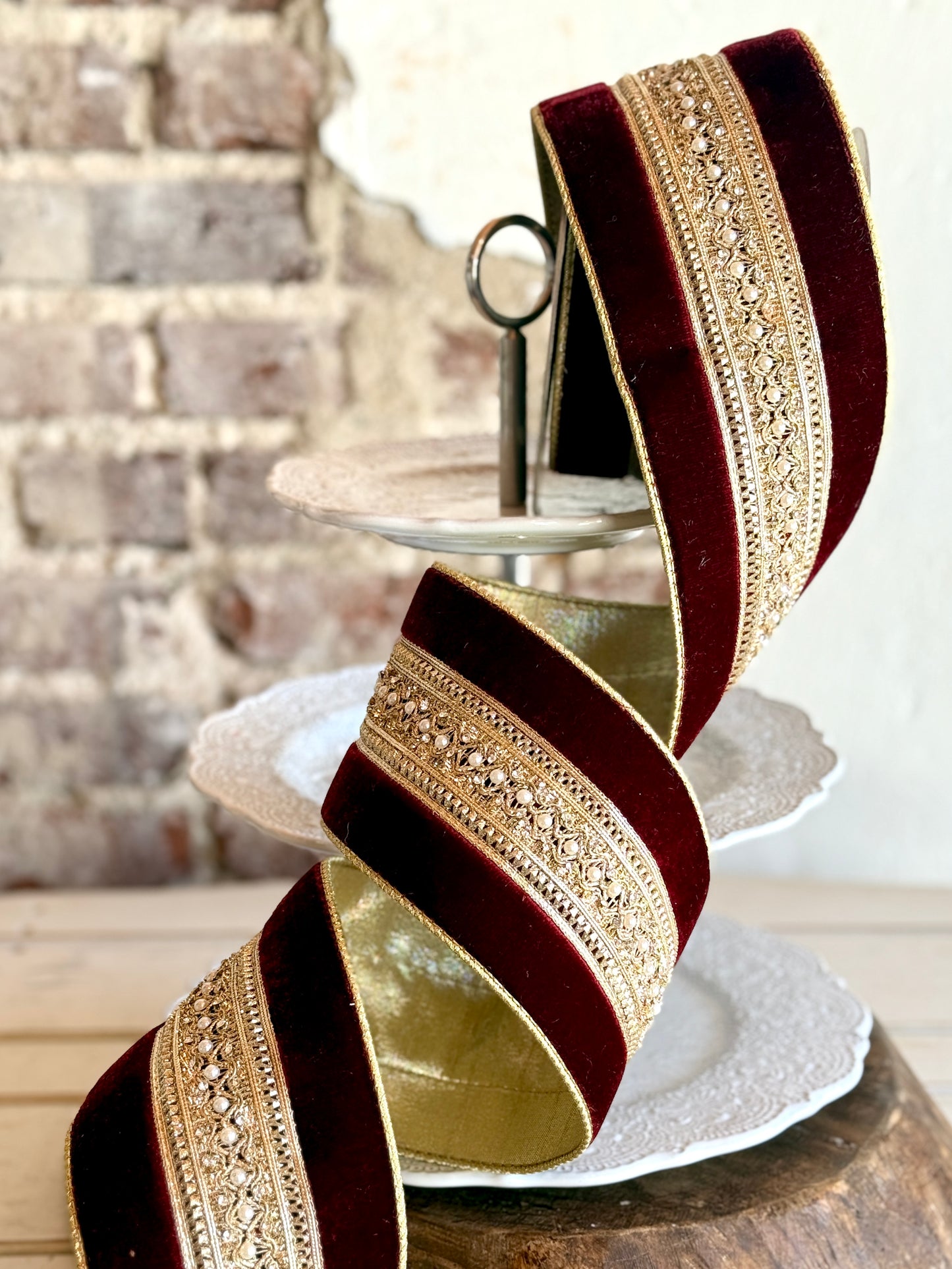 4” Burgundy Maison Ruban Ribbon